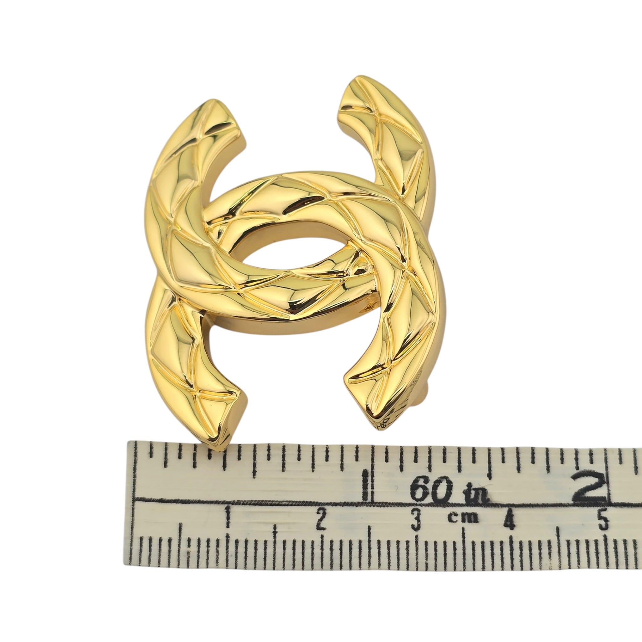 Chanel CC Gold Quilted Brooch 2026 CHANEL