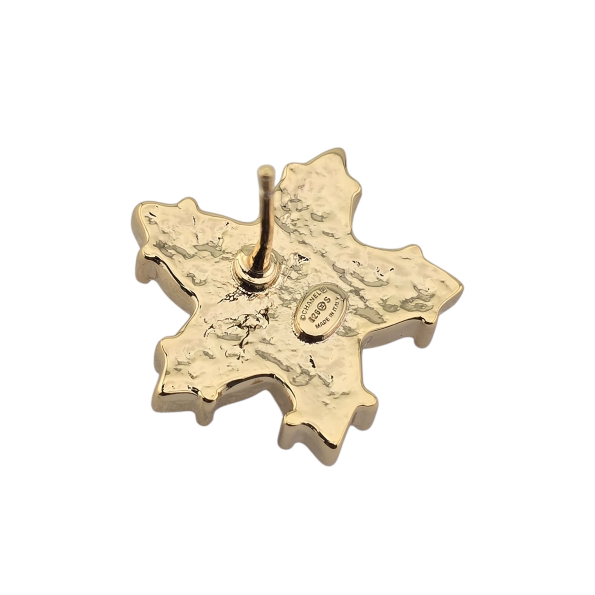 Chanel CC Crystal Floral Gold Stud Earrings 2026 CHANEL