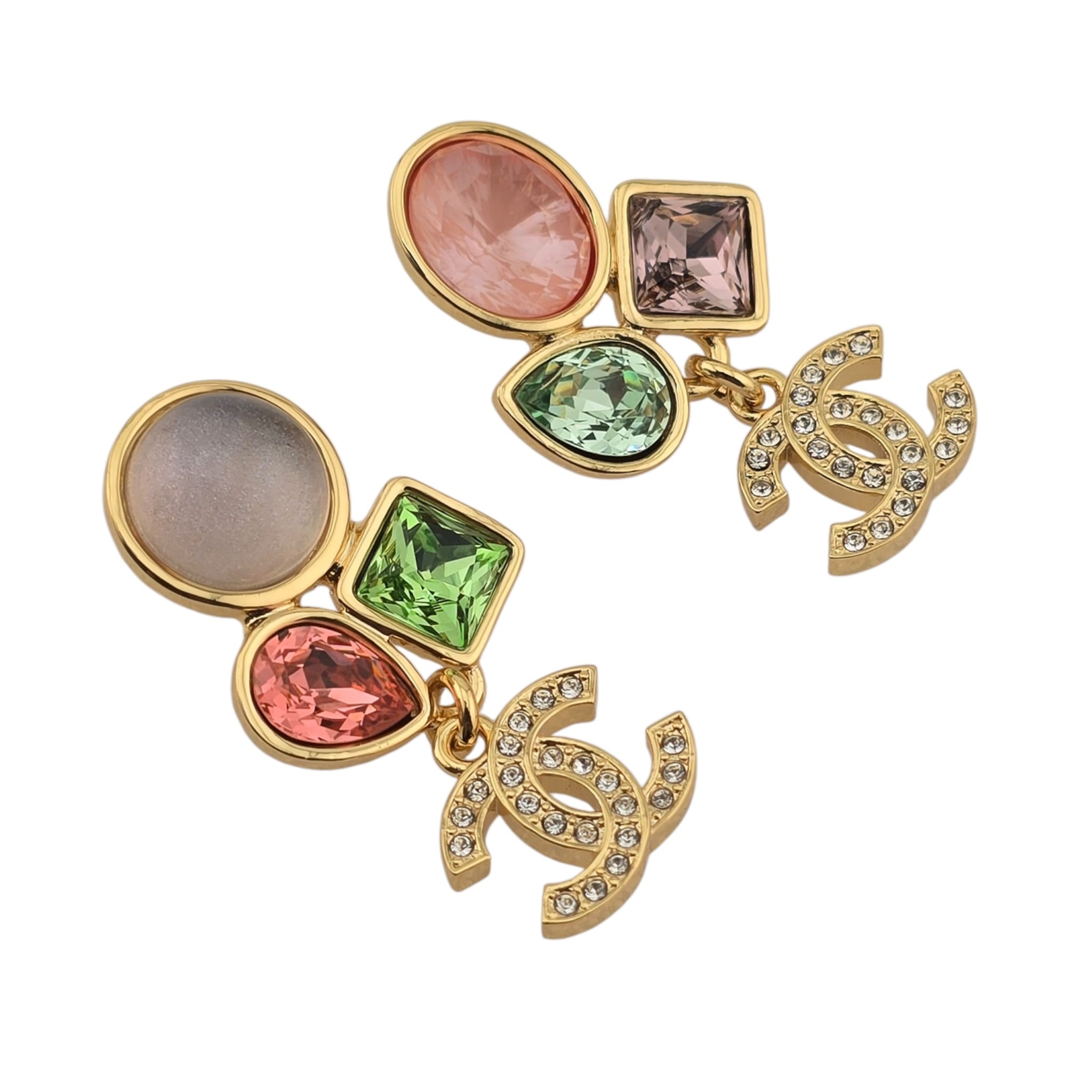 Chanel CC Gold Pendant Multicoloured Earrings 2026 CHANEL