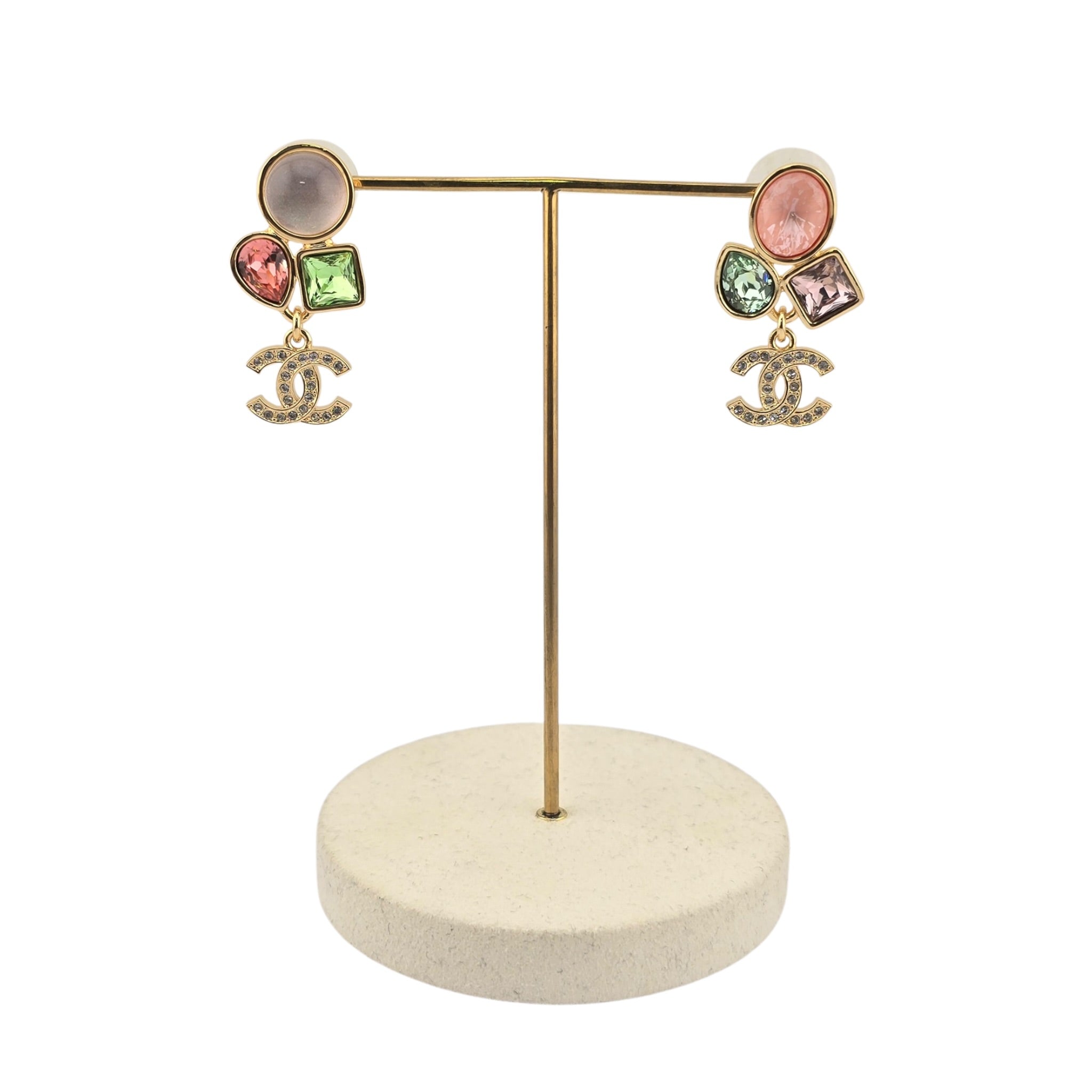 Chanel CC Gold Pendant Multicoloured Earrings 2026 CHANEL
