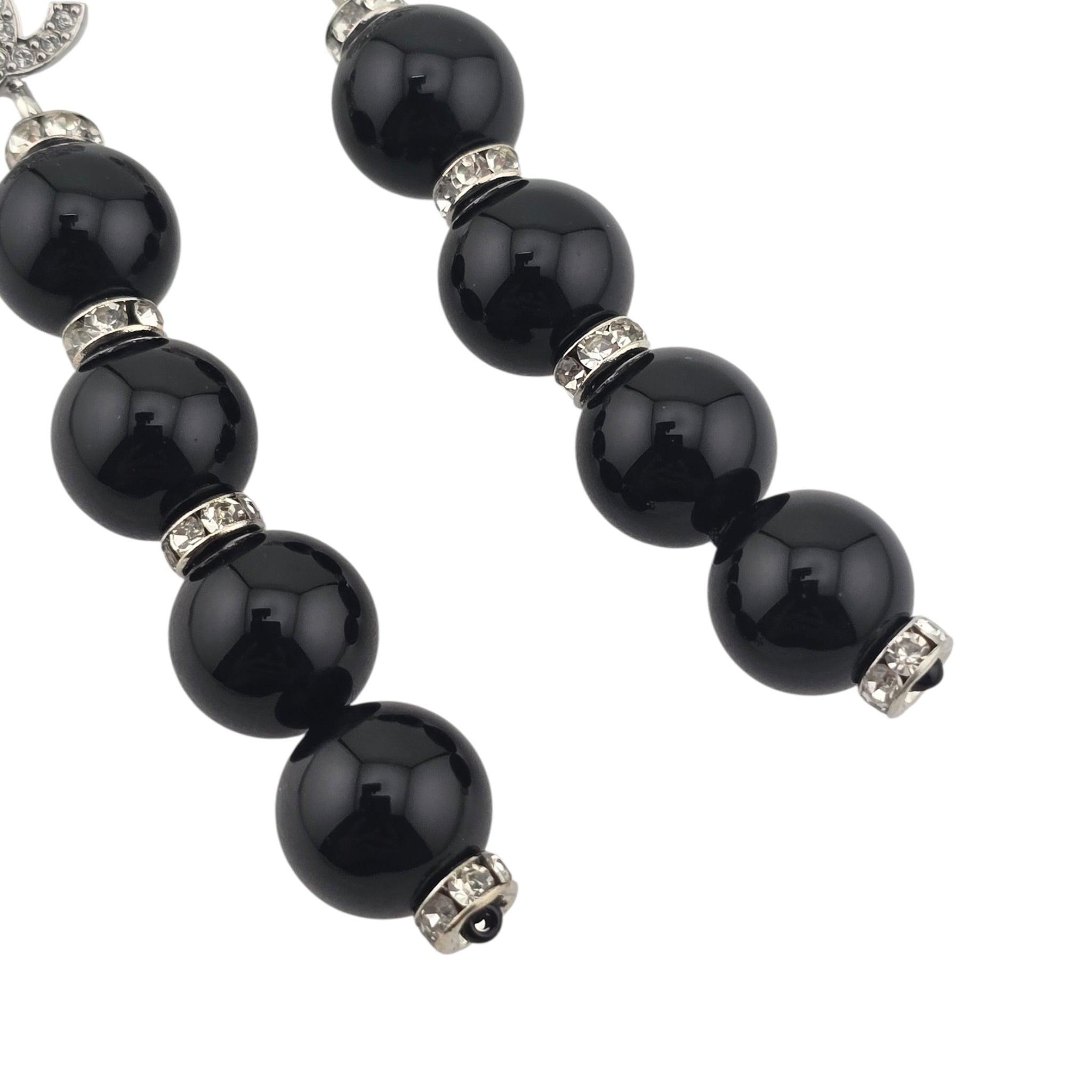 Chanel CC Black Faux Resin Drop Earrings 2026 CHANEL