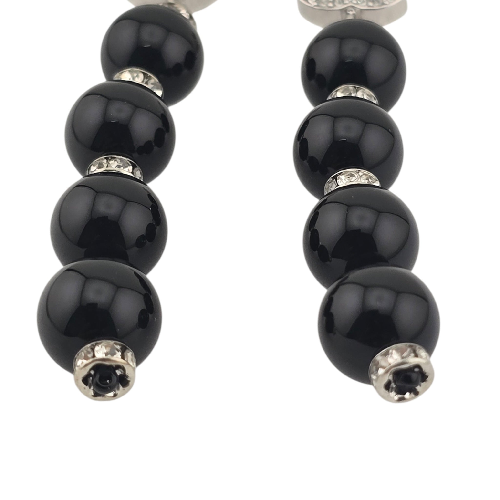 Chanel CC Black Faux Resin Drop Earrings 2026 CHANEL