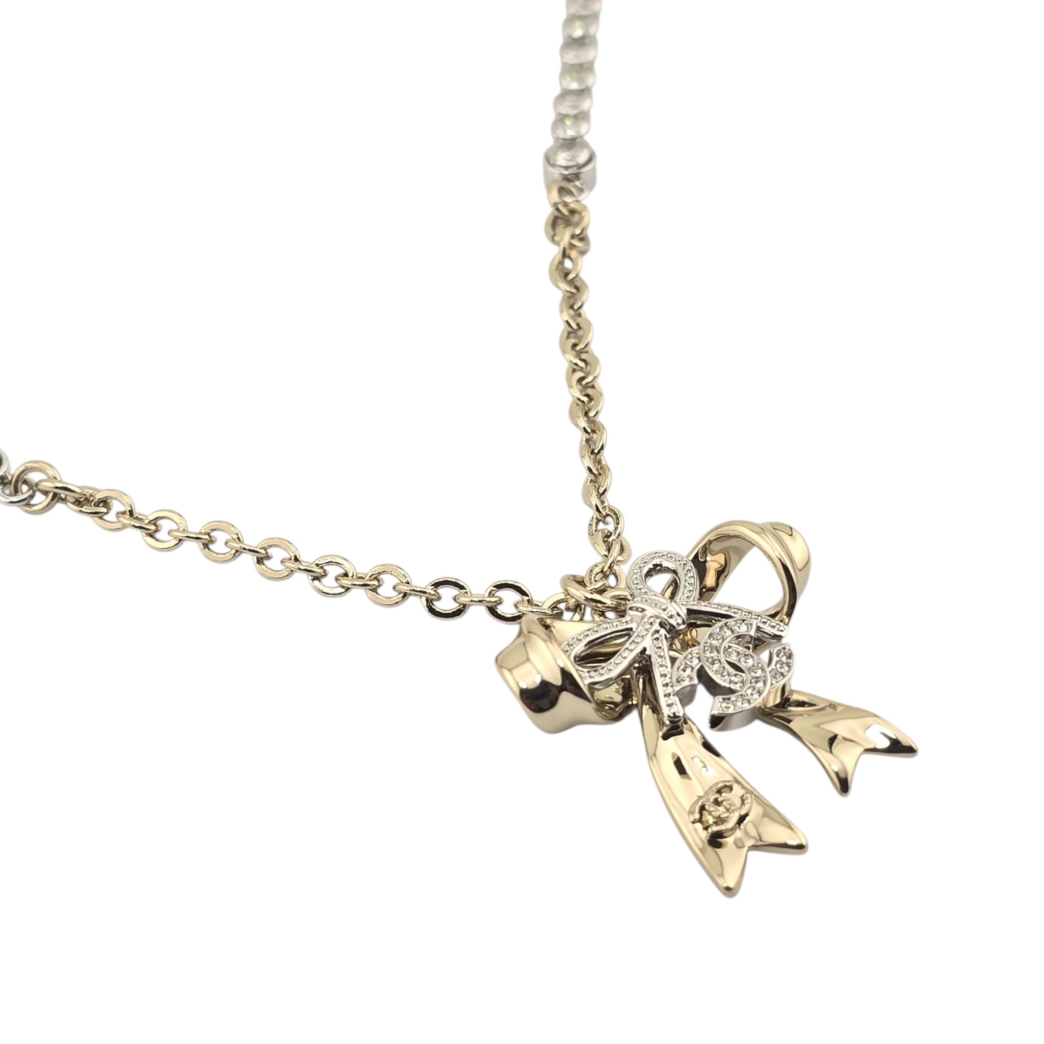 Chanel CC Gold Bow Necklace 2025 CHANEL