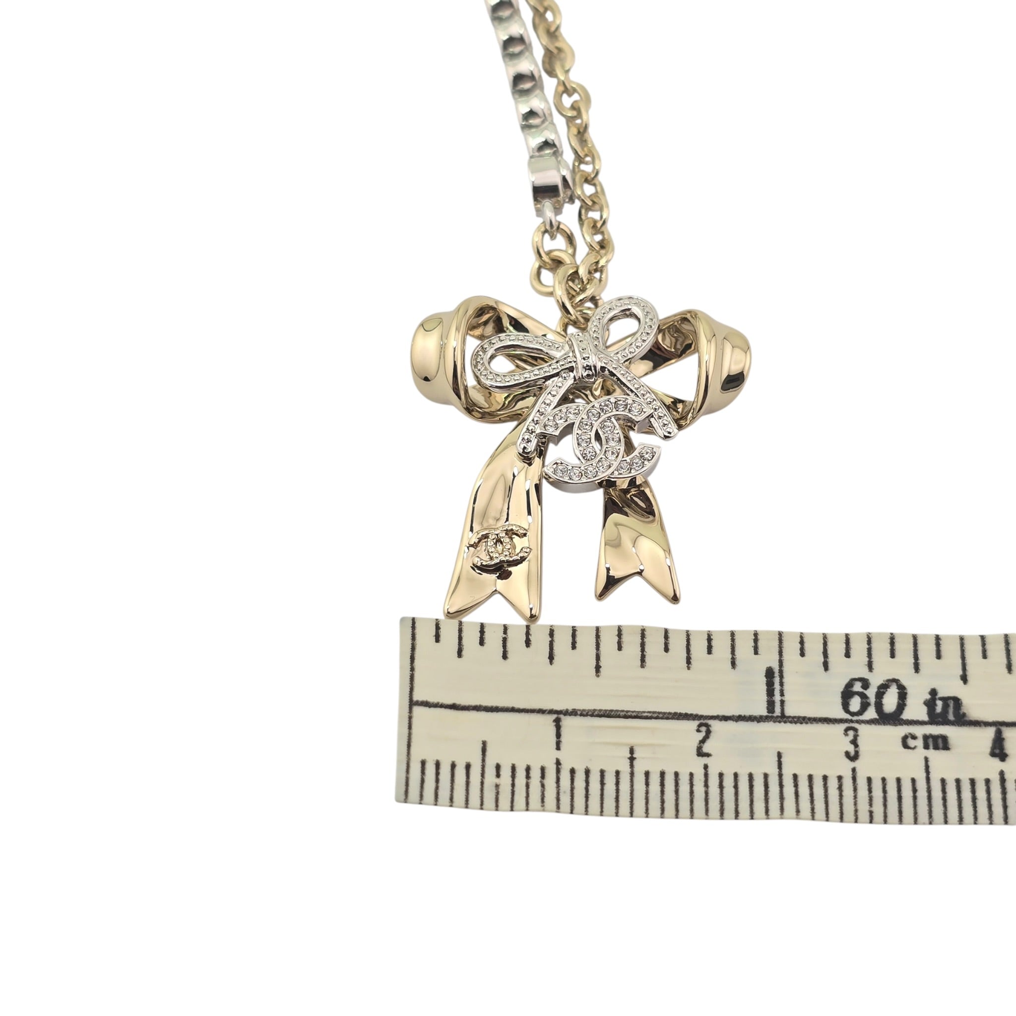 Chanel CC Gold Bow Necklace 2025 CHANEL