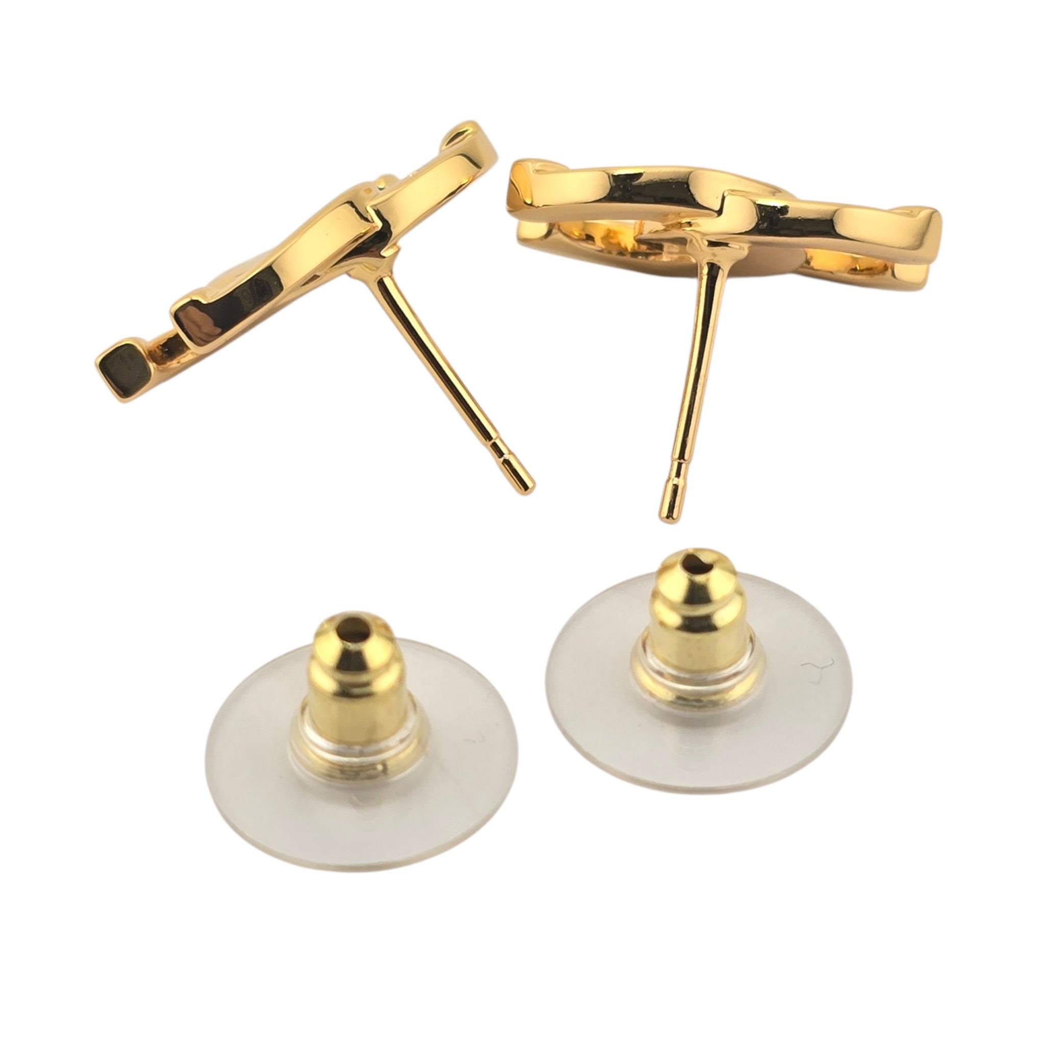 Chanel CC Gold Stud Earrings 2025 CHANEL