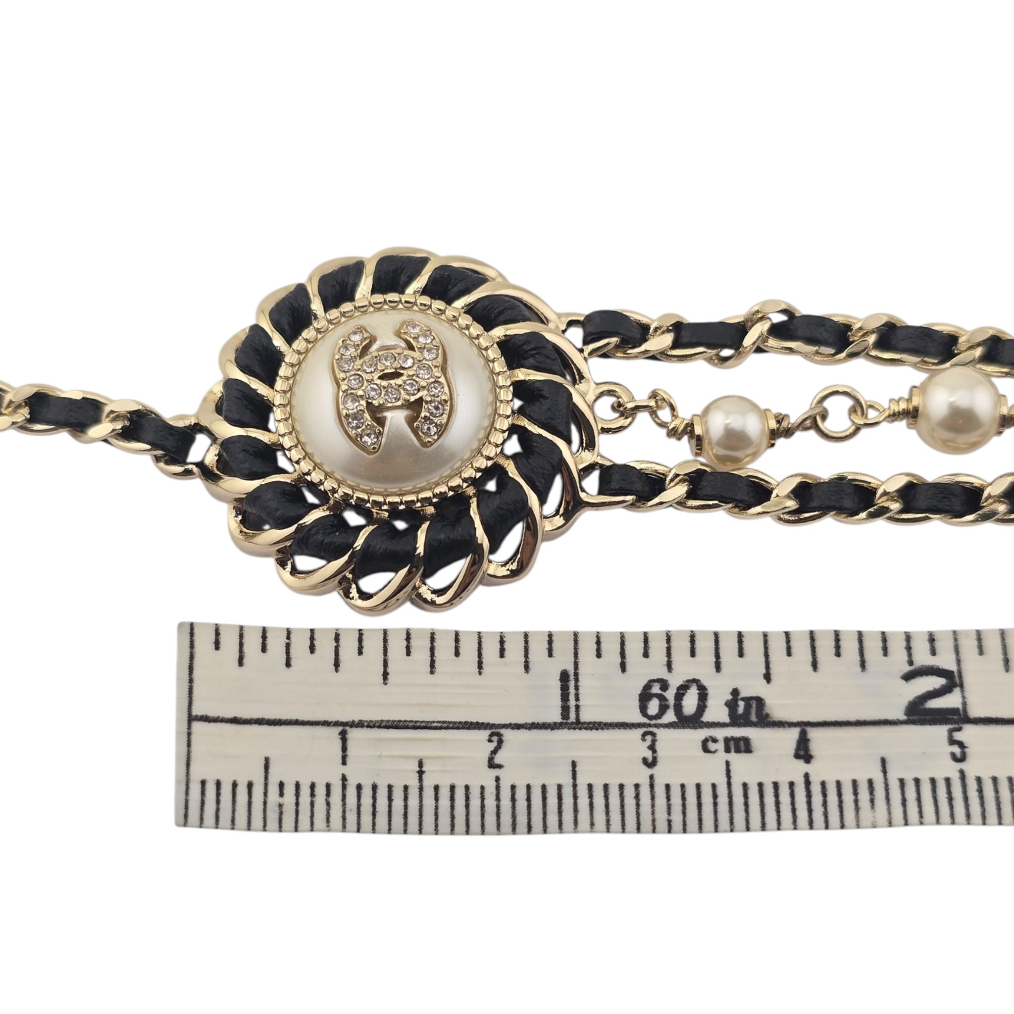 Chanel CC Faux Pearl Crystal Long Necklace 2021 CHANEL