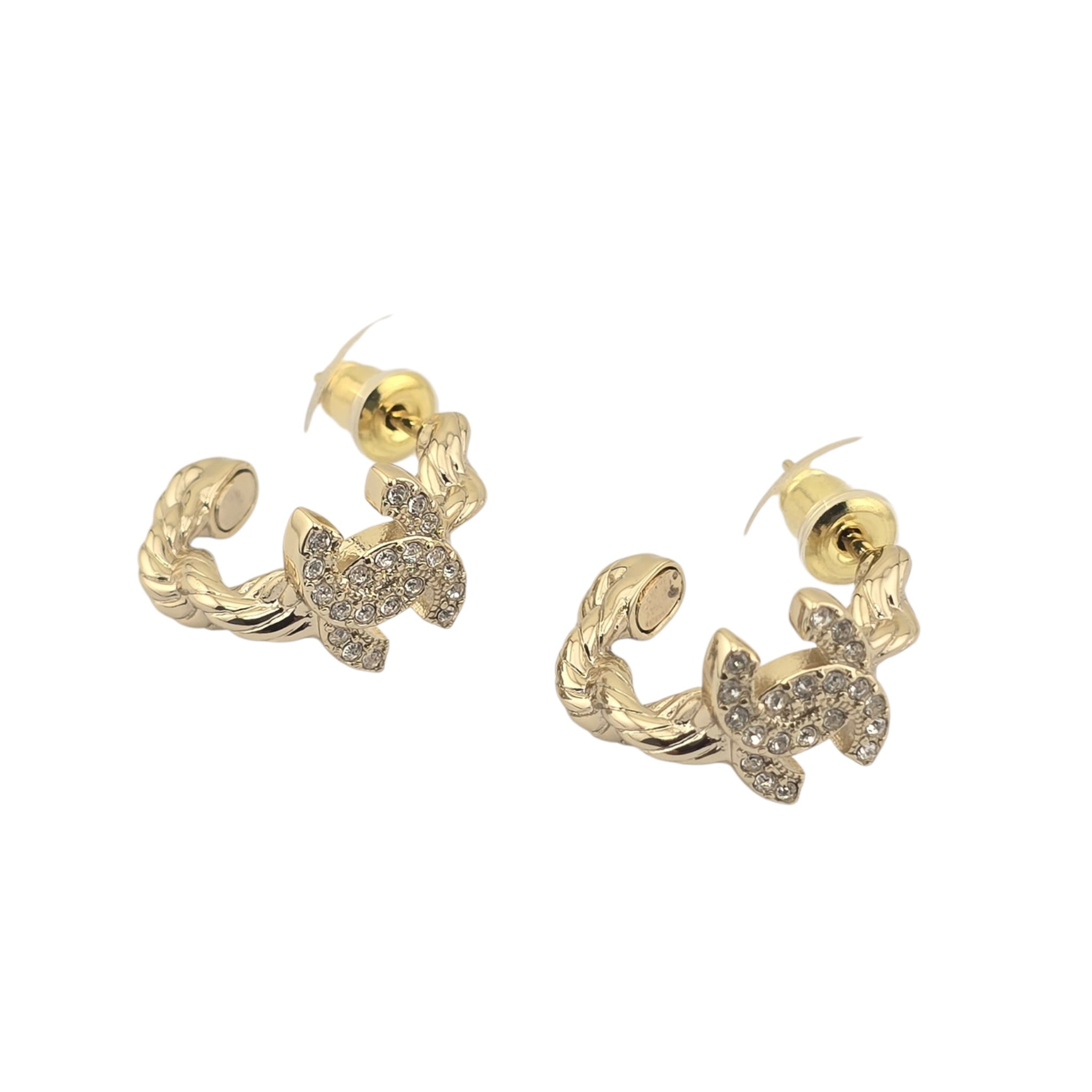 Chanel CC Gold Hoop Earrings 2026 CHANEL