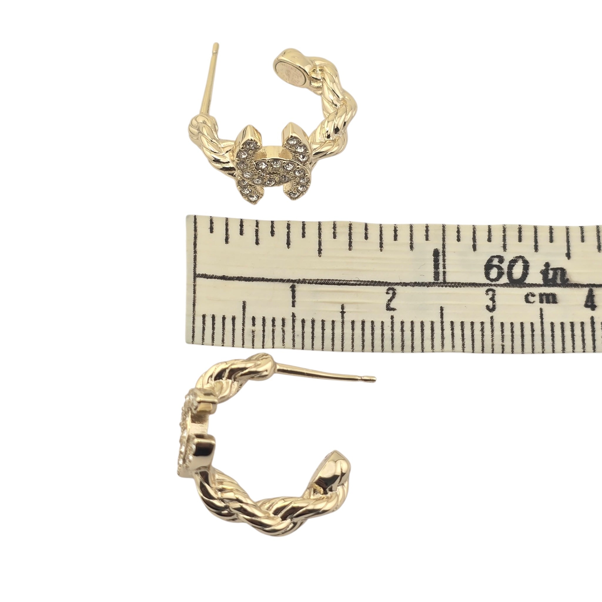 Chanel CC Gold Hoop Earrings 2026 CHANEL