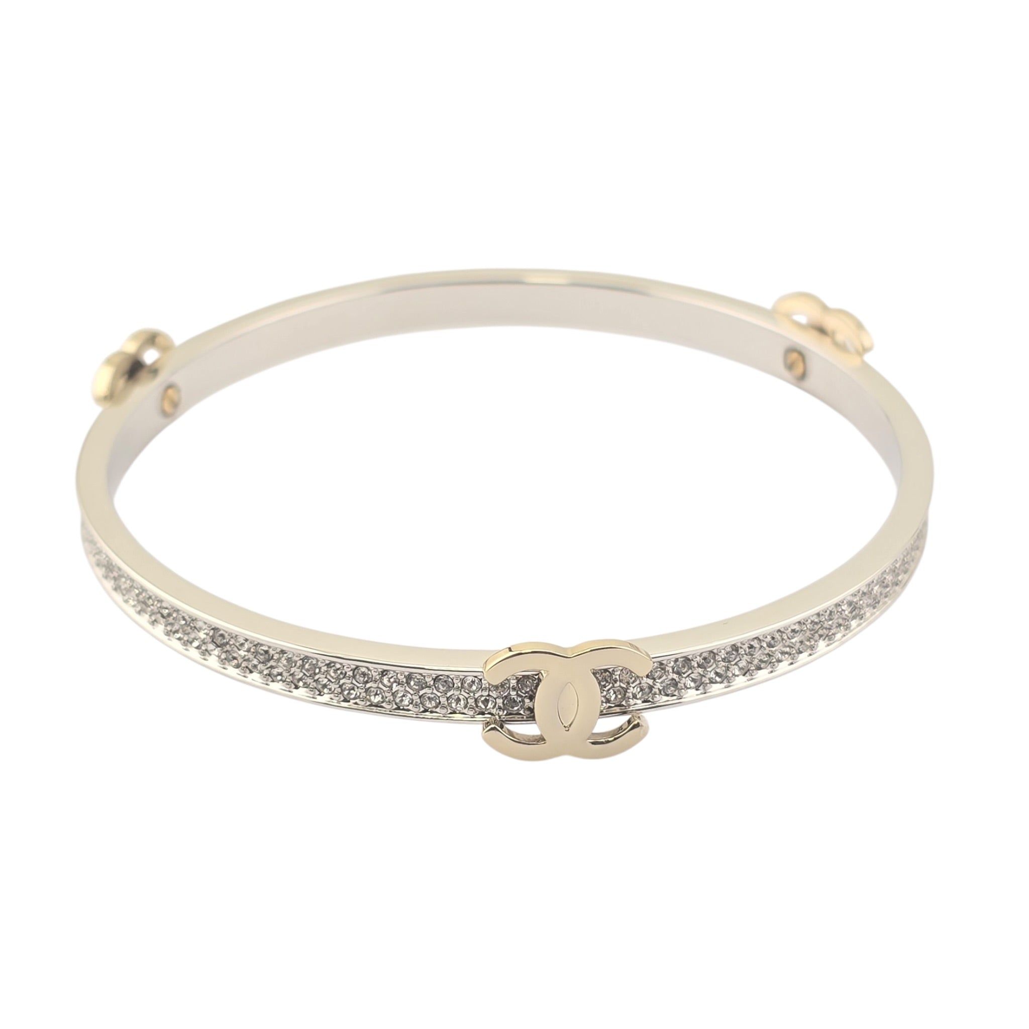 Chanel CC Cuff Bangle Gold Set M 2026