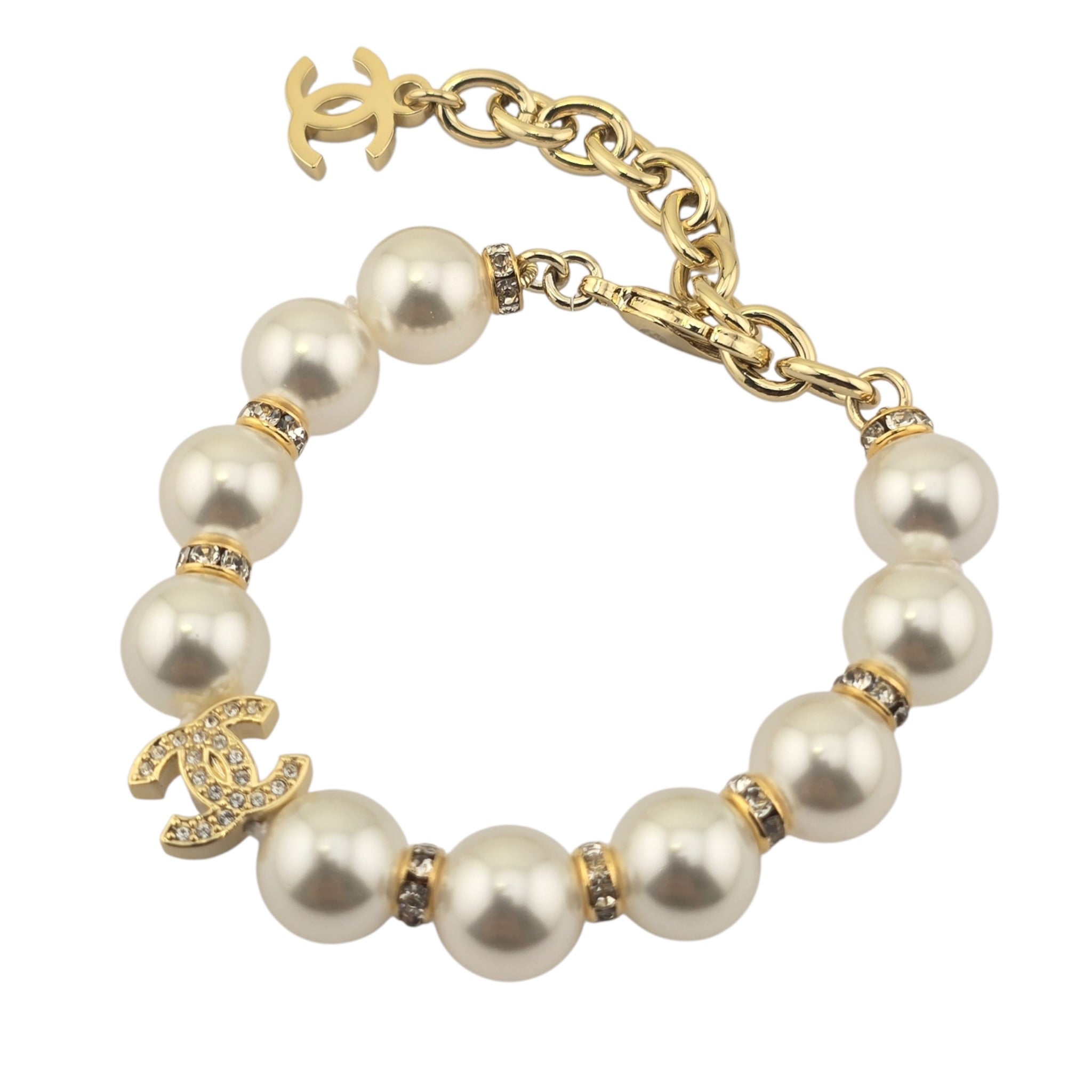 Chanel CC Faux Pearl Bracelet 2025 CHANEL