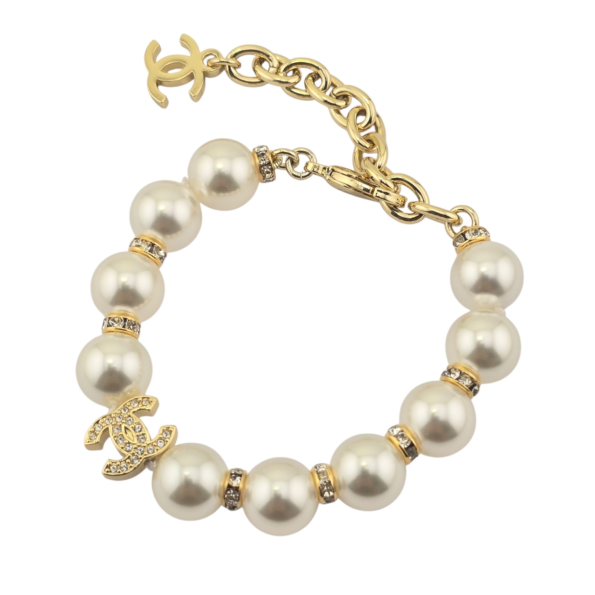 Chanel CC Faux Pearl Bracelet 2025 CHANEL