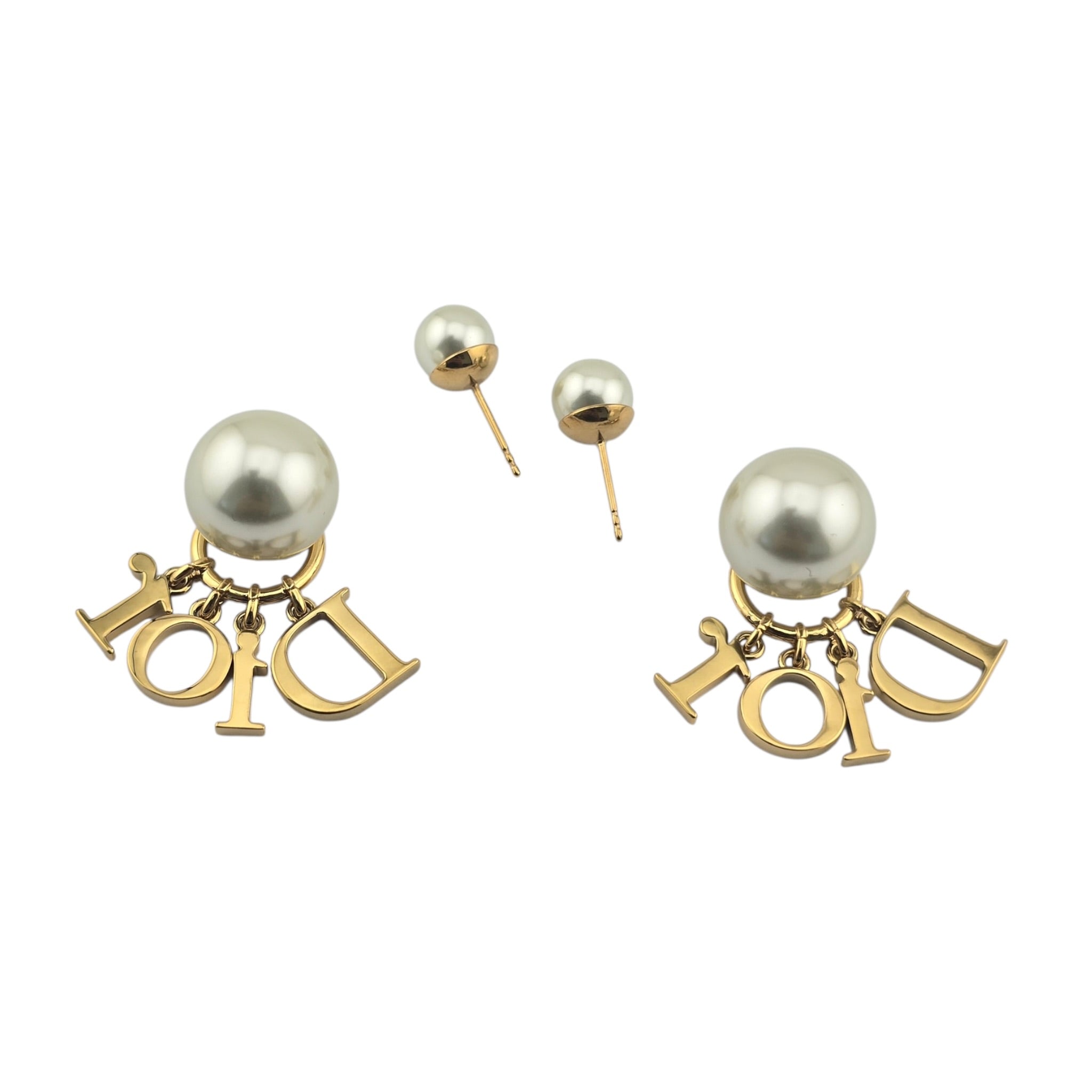 Christian Dior Tribales Faux Pearl Crystal Earrings DIOR