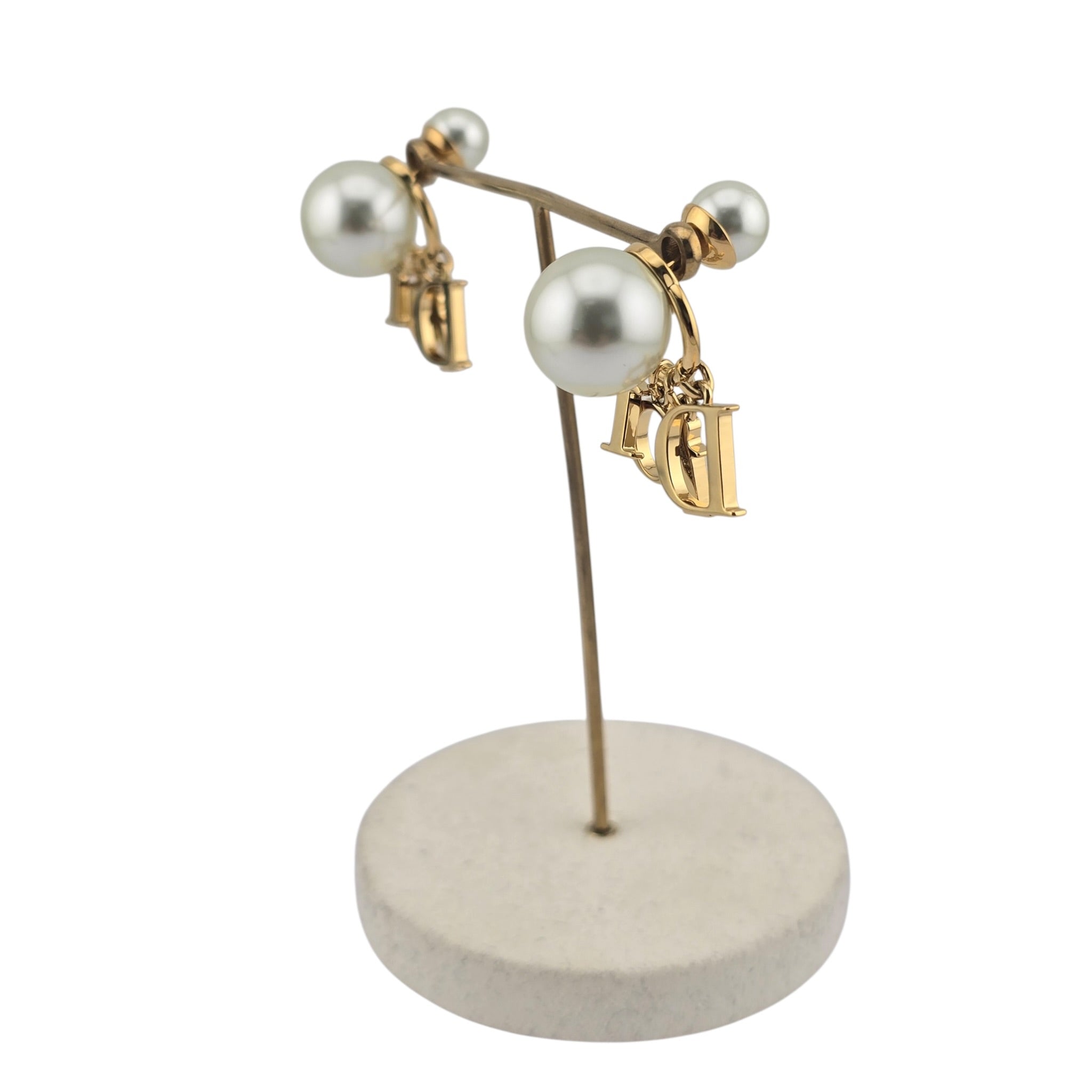 Christian Dior Tribales Faux Pearl Crystal Earrings DIOR