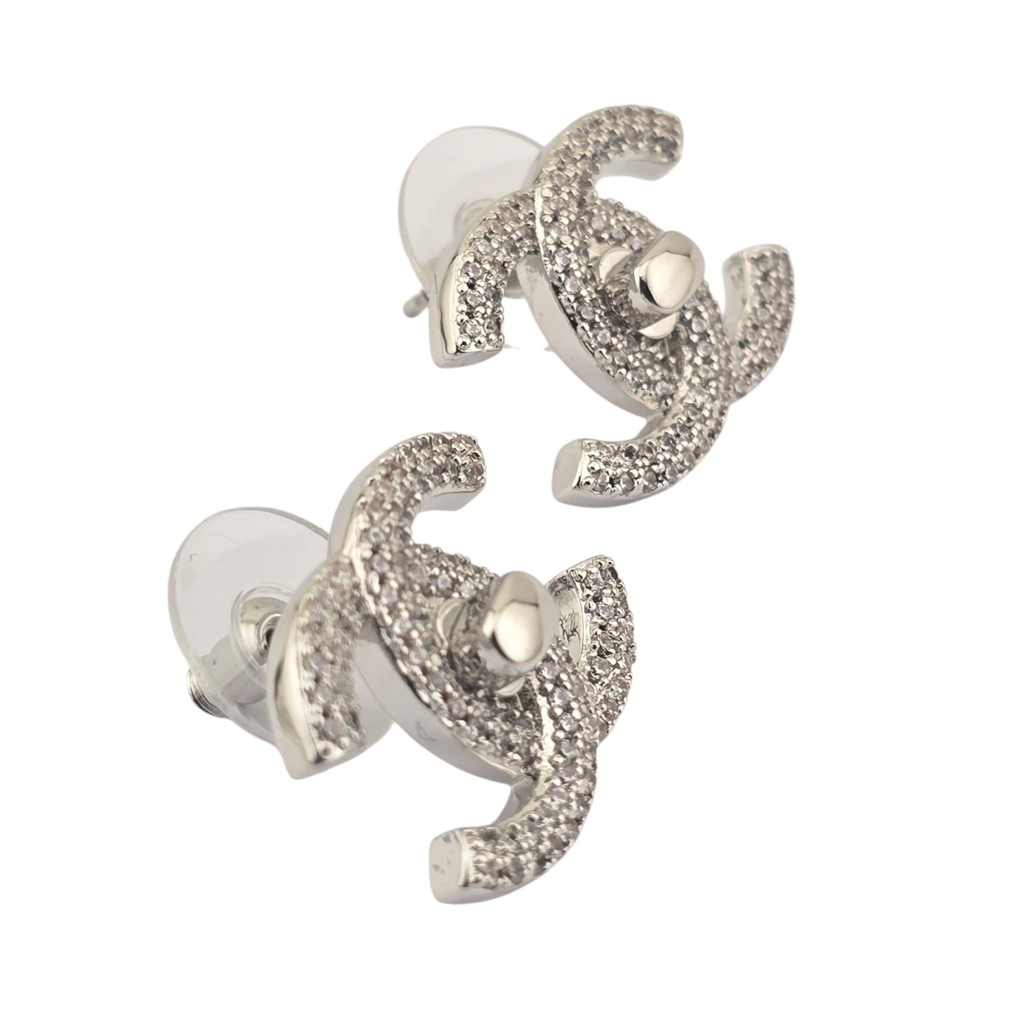 Chanel CC Crystal Turnlock Stud Earrings 2022 CHANEL