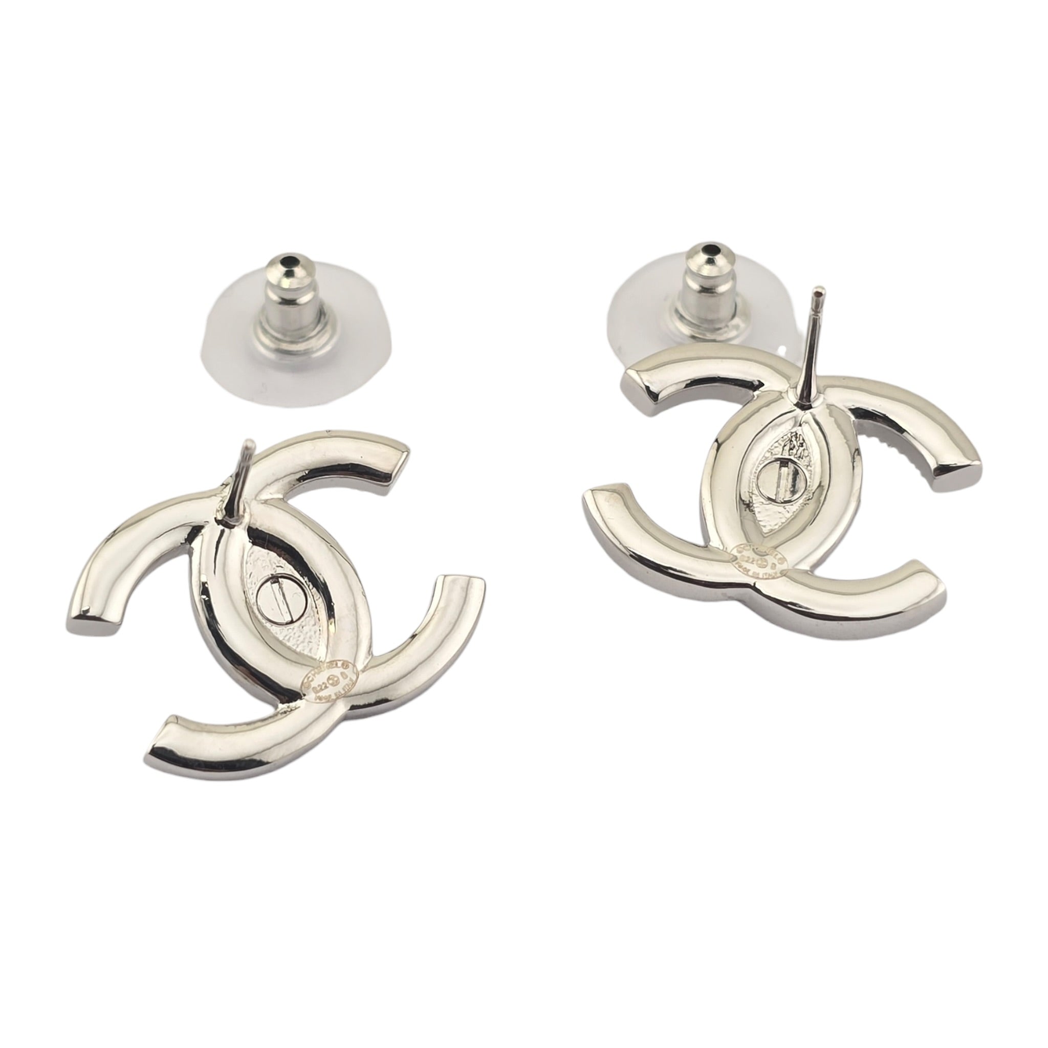 Chanel CC Crystal Turnlock Stud Earrings 2022 CHANEL