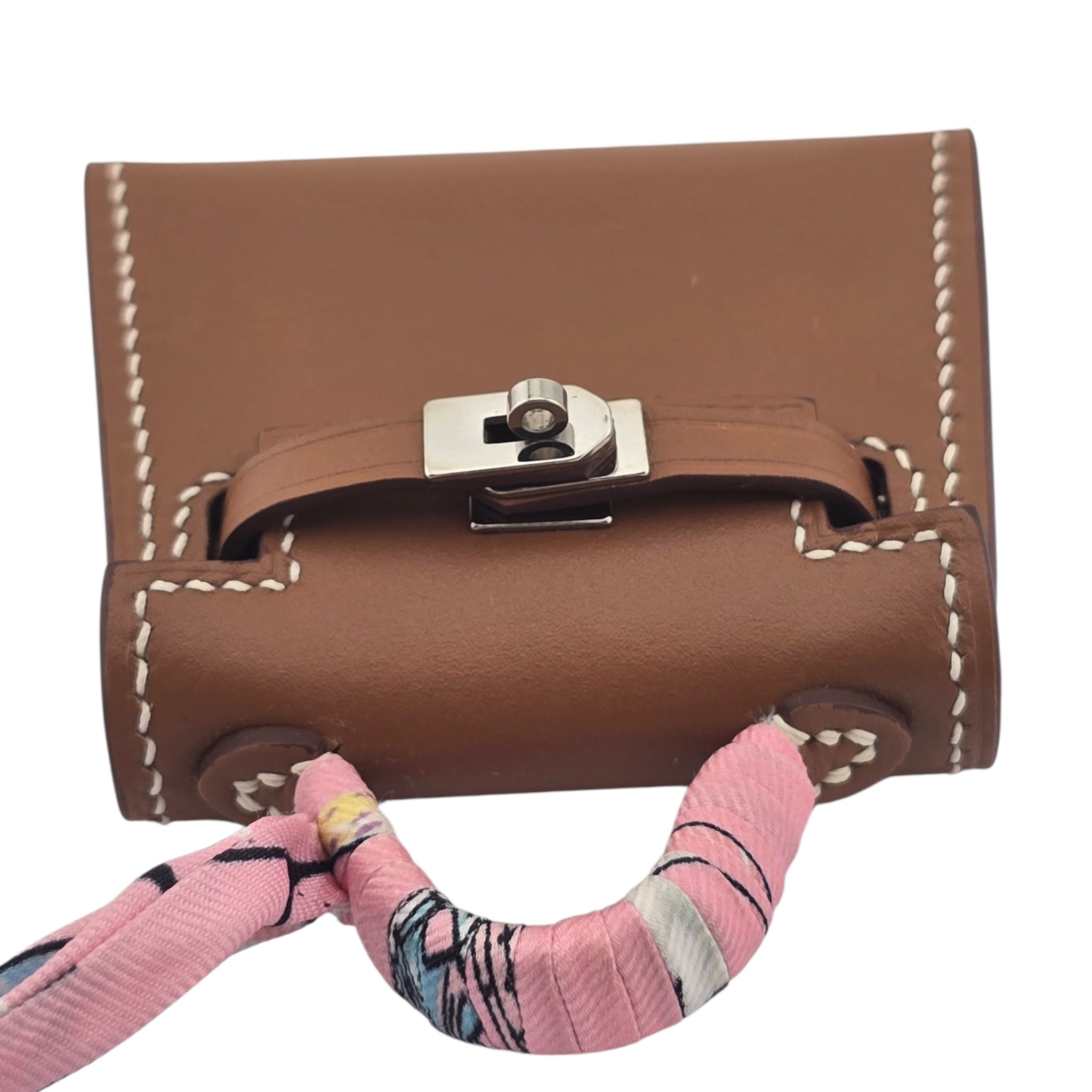 Hermès Tadelakt Mini Kelly Twilly Bag Charm Gold HERMES