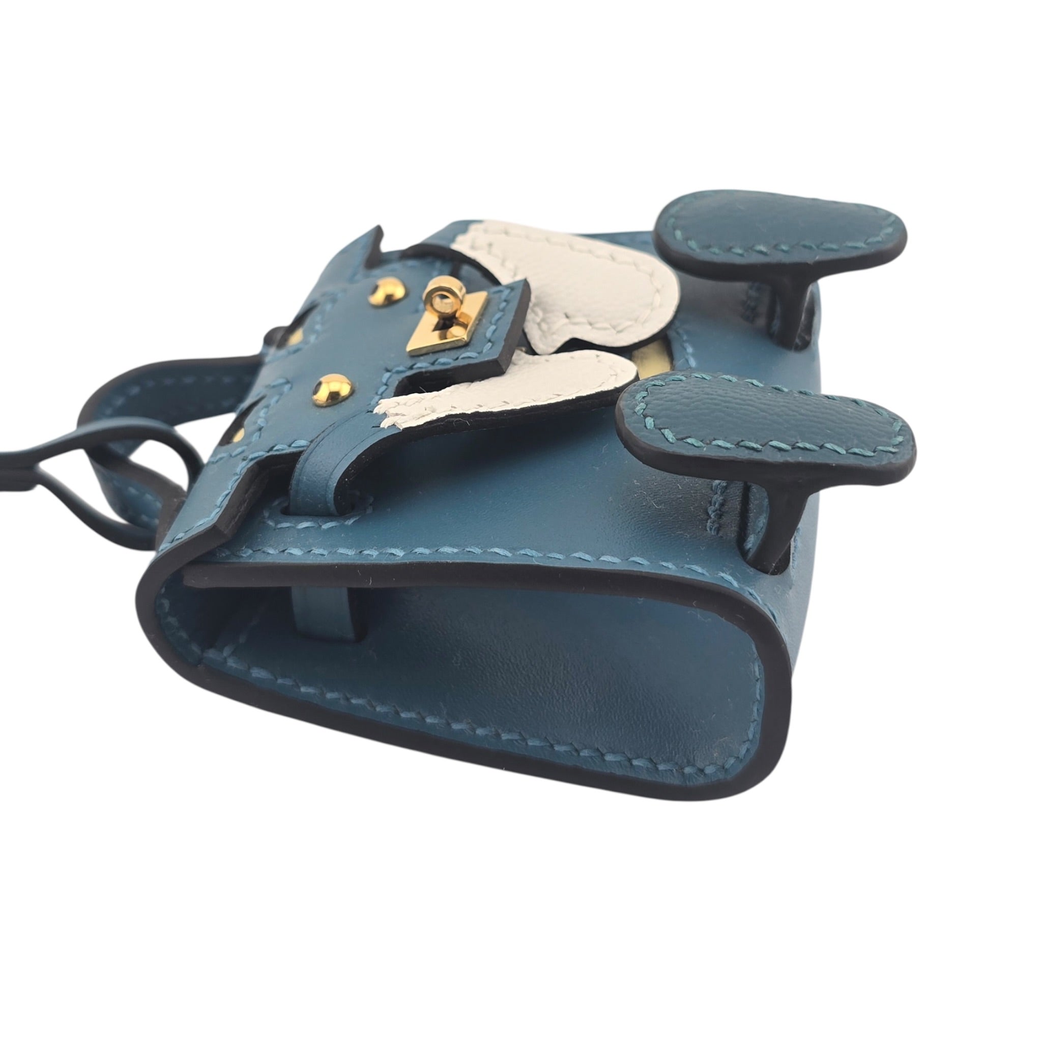 Hermès Quelle Idole Kelly Doll Bag Charm Bleu Izmir HERMES