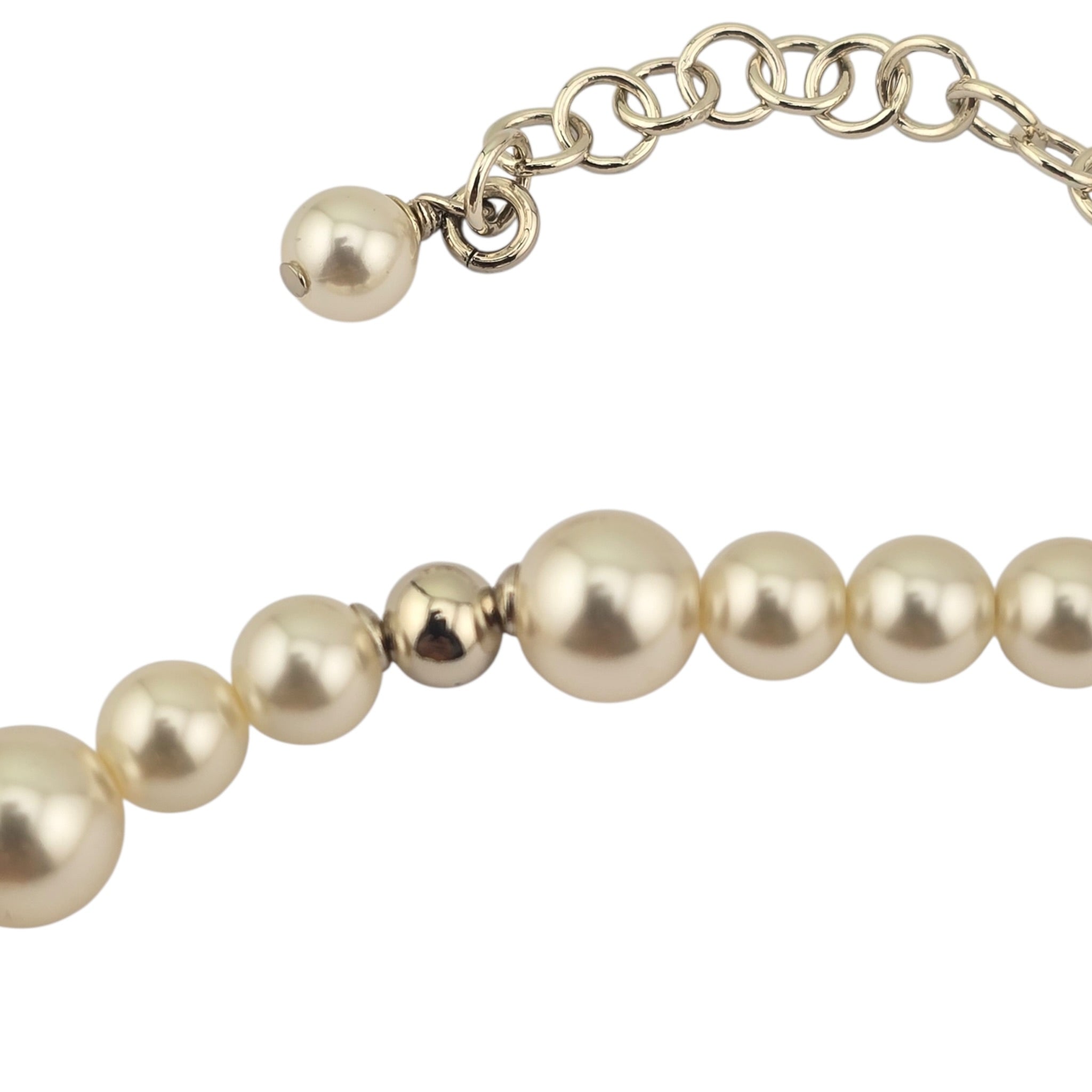 Chanel CC Gold Faux Pearl Star Crystal Choker Necklace 2023 CHANEL