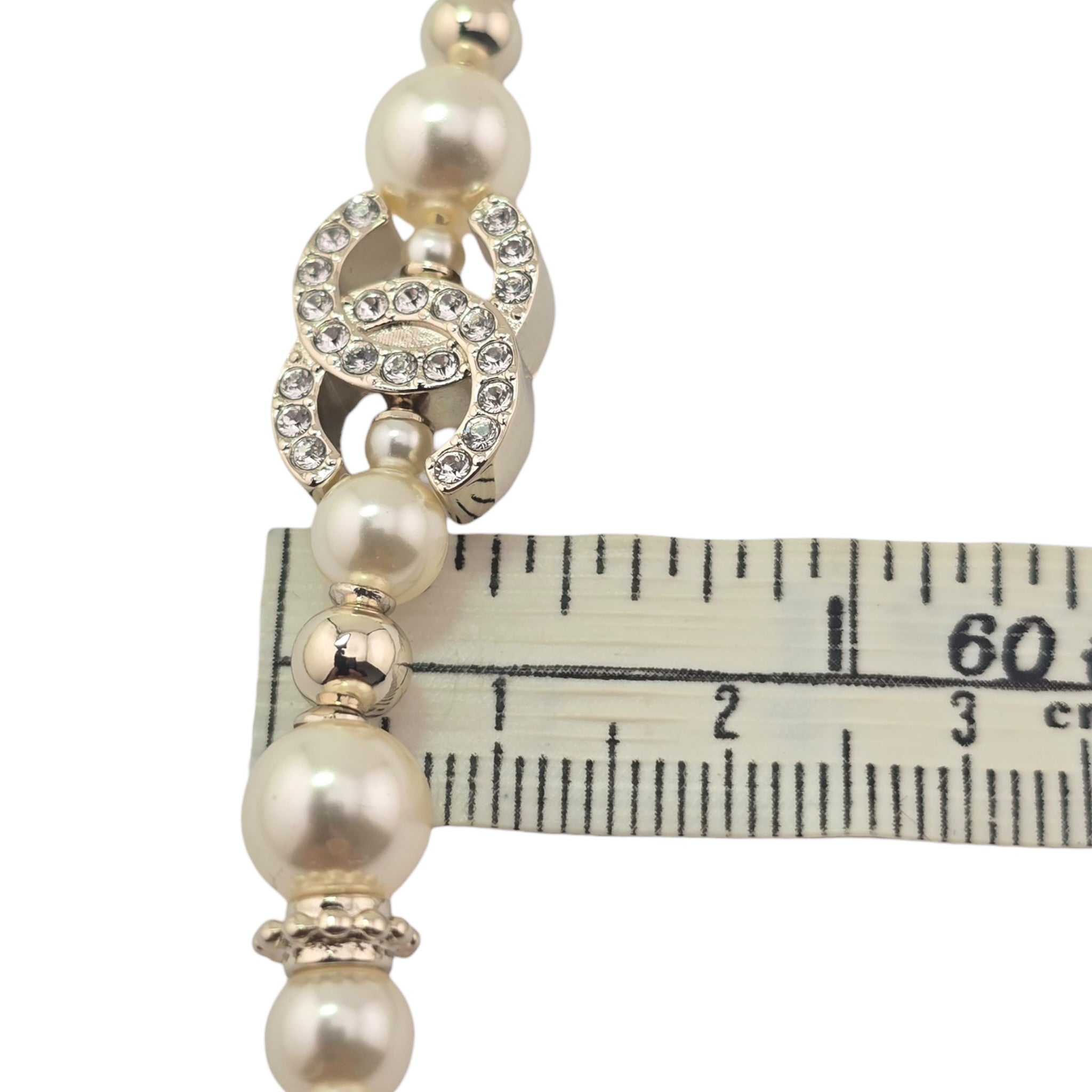 Chanel CC Gold Faux Pearl Star Crystal Choker Necklace 2023 CHANEL