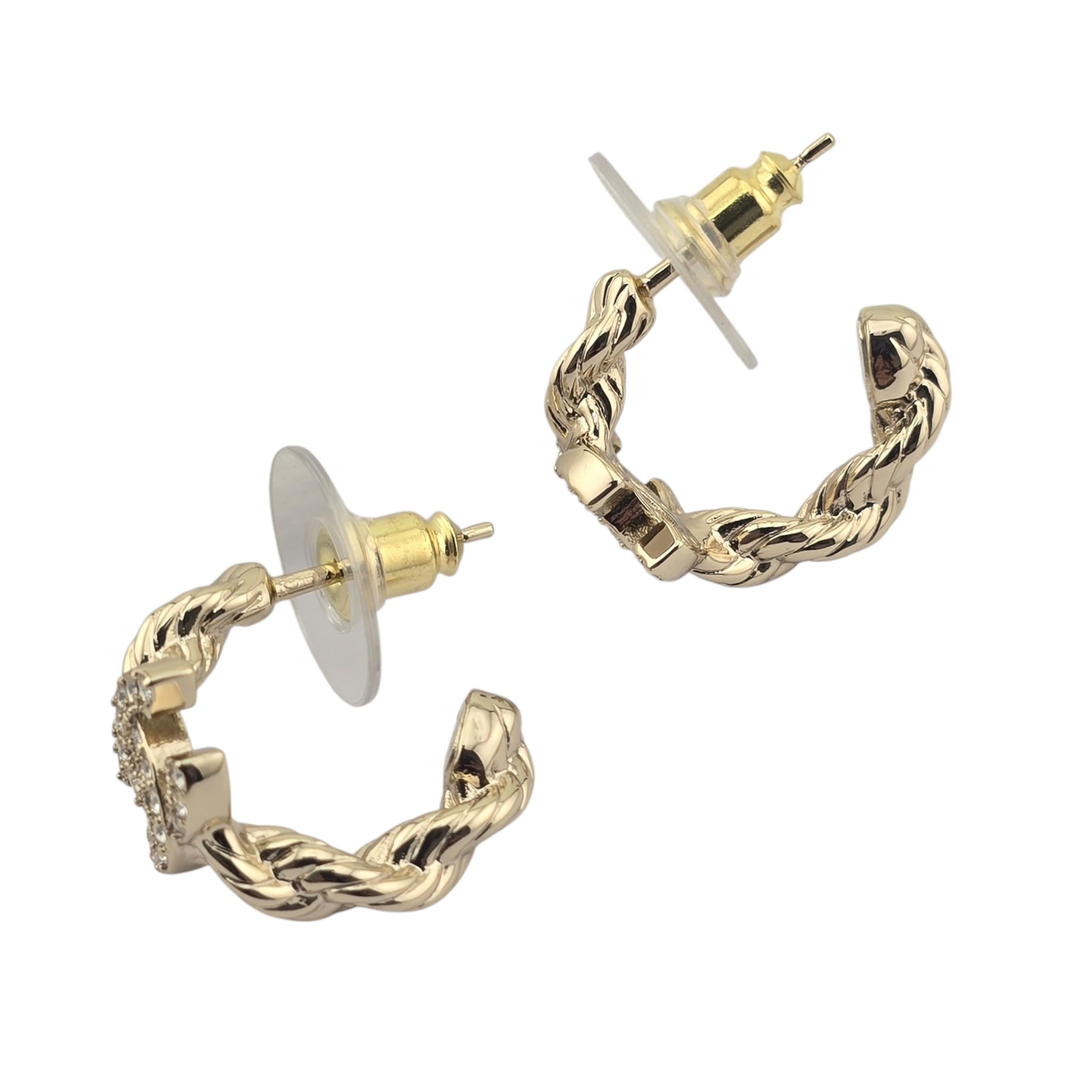 Chanel CC Gold Hoop Earrings 2026 CHANEL