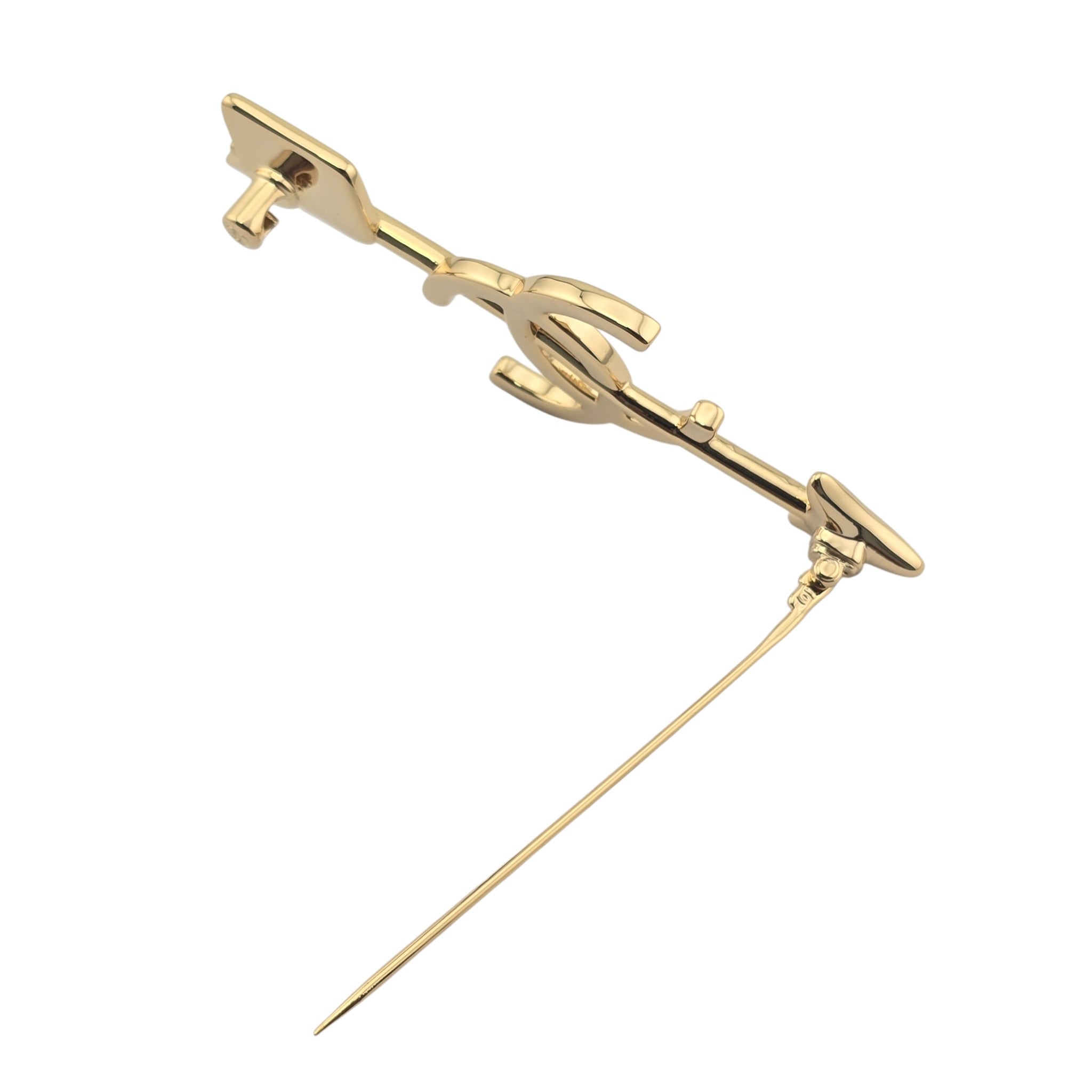 Chanel CC Arrow Gold Brooch 2026 SS26 CHANEL