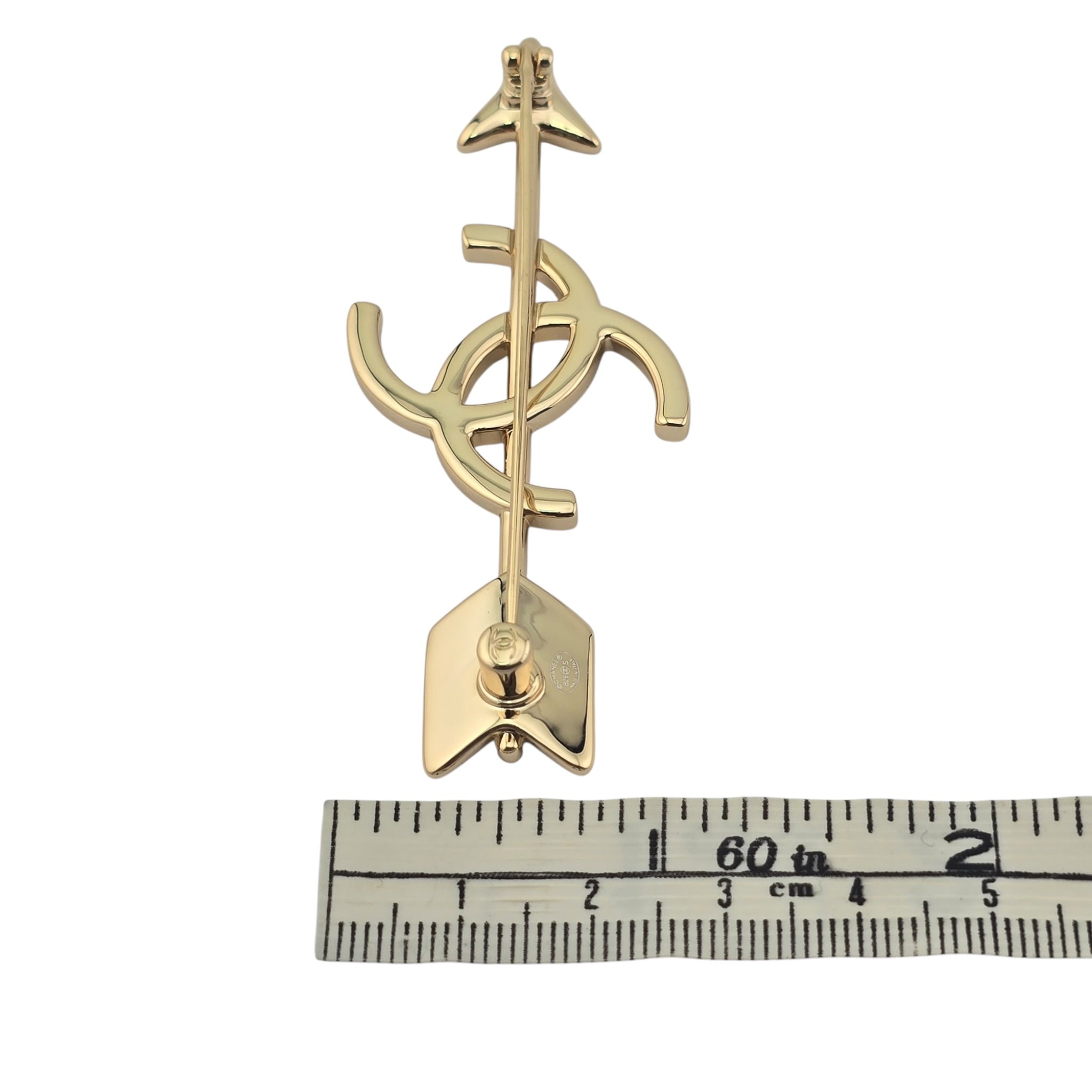 Chanel CC Arrow Gold Brooch 2026 SS26 CHANEL
