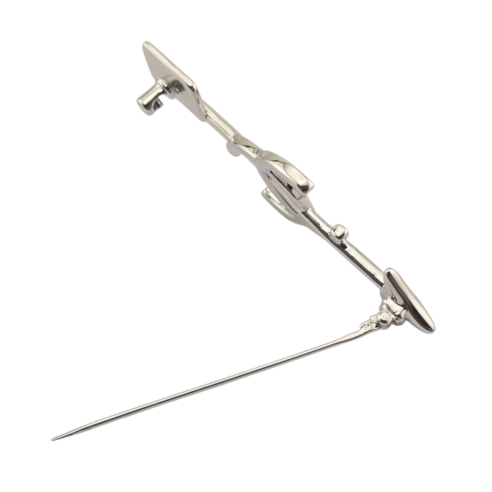 Chanel CC Arrow Silver Brooch 2026 SS26 CHANEL