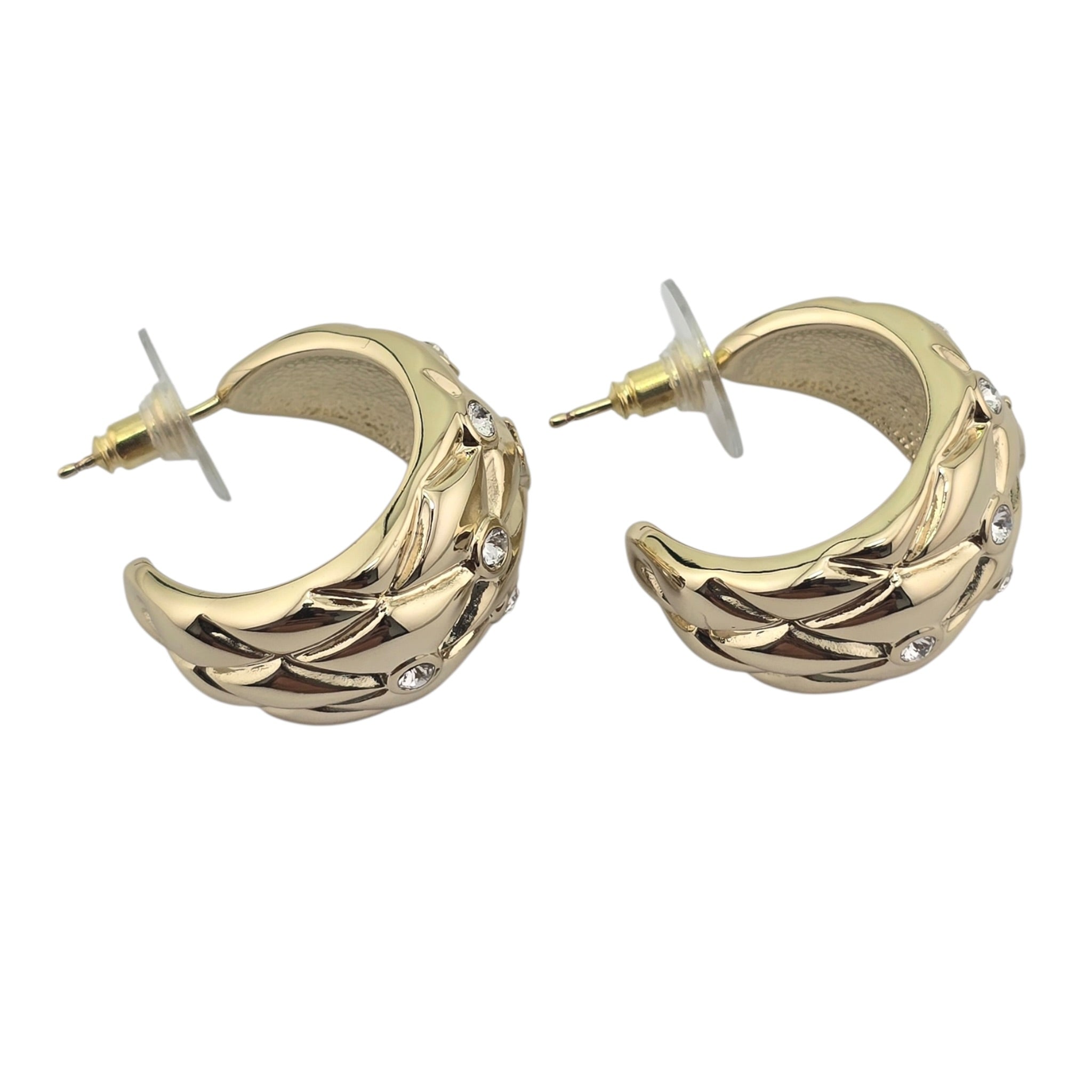 Chanel CC Gold Metal Hoop Earrings 2026 26P CHANEL