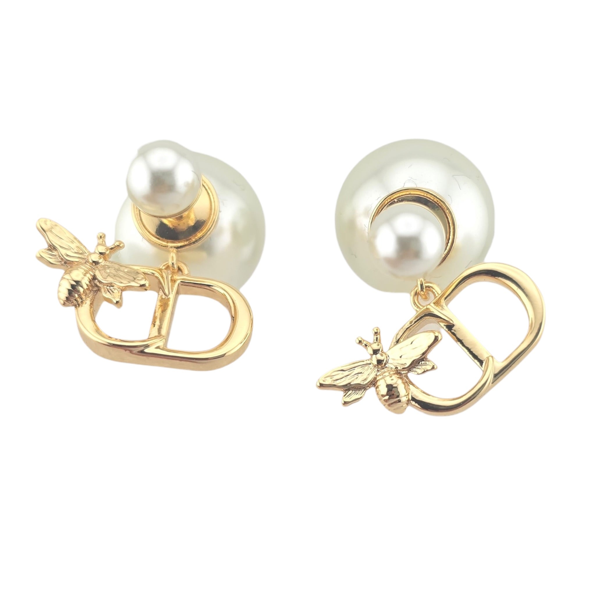 Dior Tribales CD Garden Faux Pearl Earrings DIOR