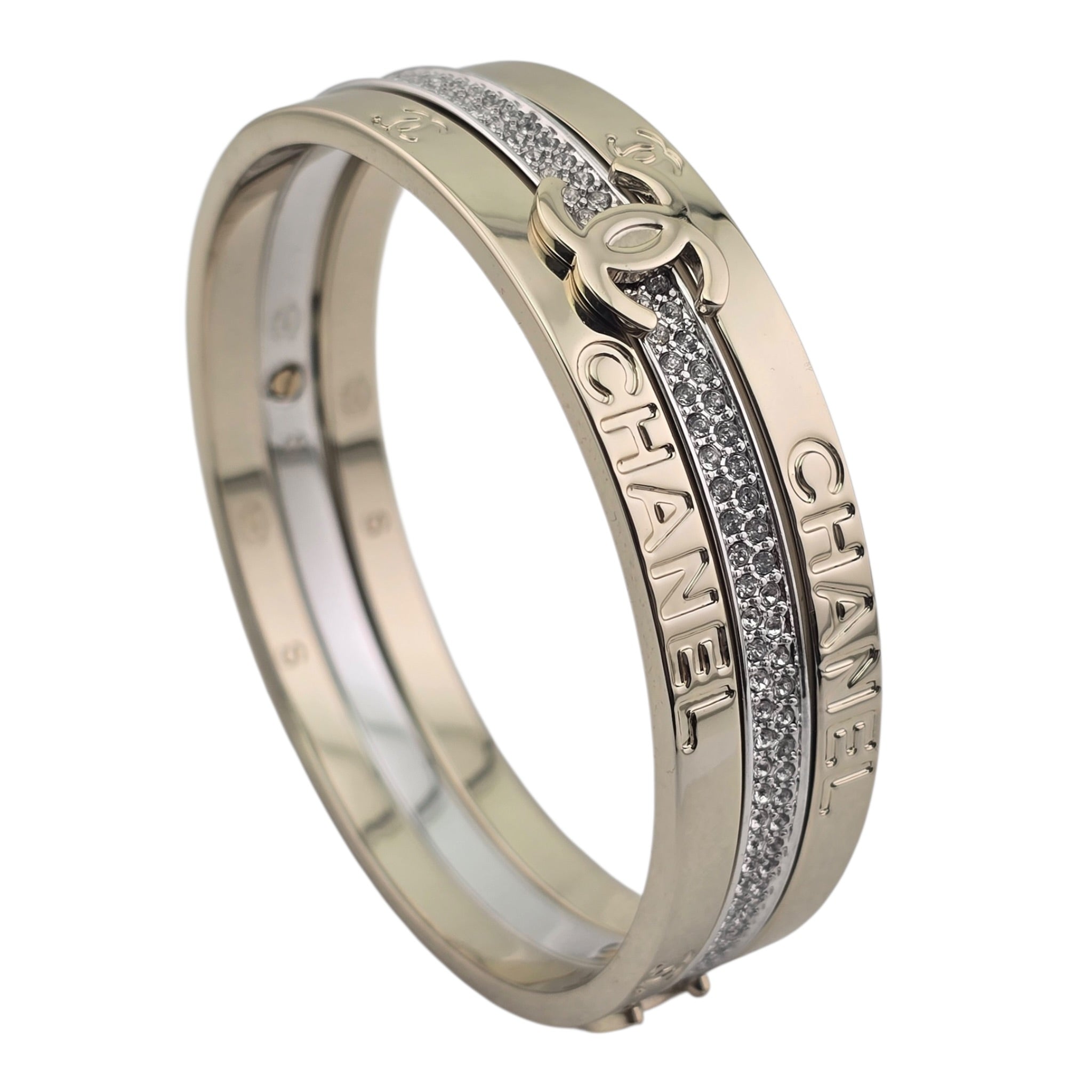Chanel CC Cuff Bangle Gold Set S 2026 CHANEL