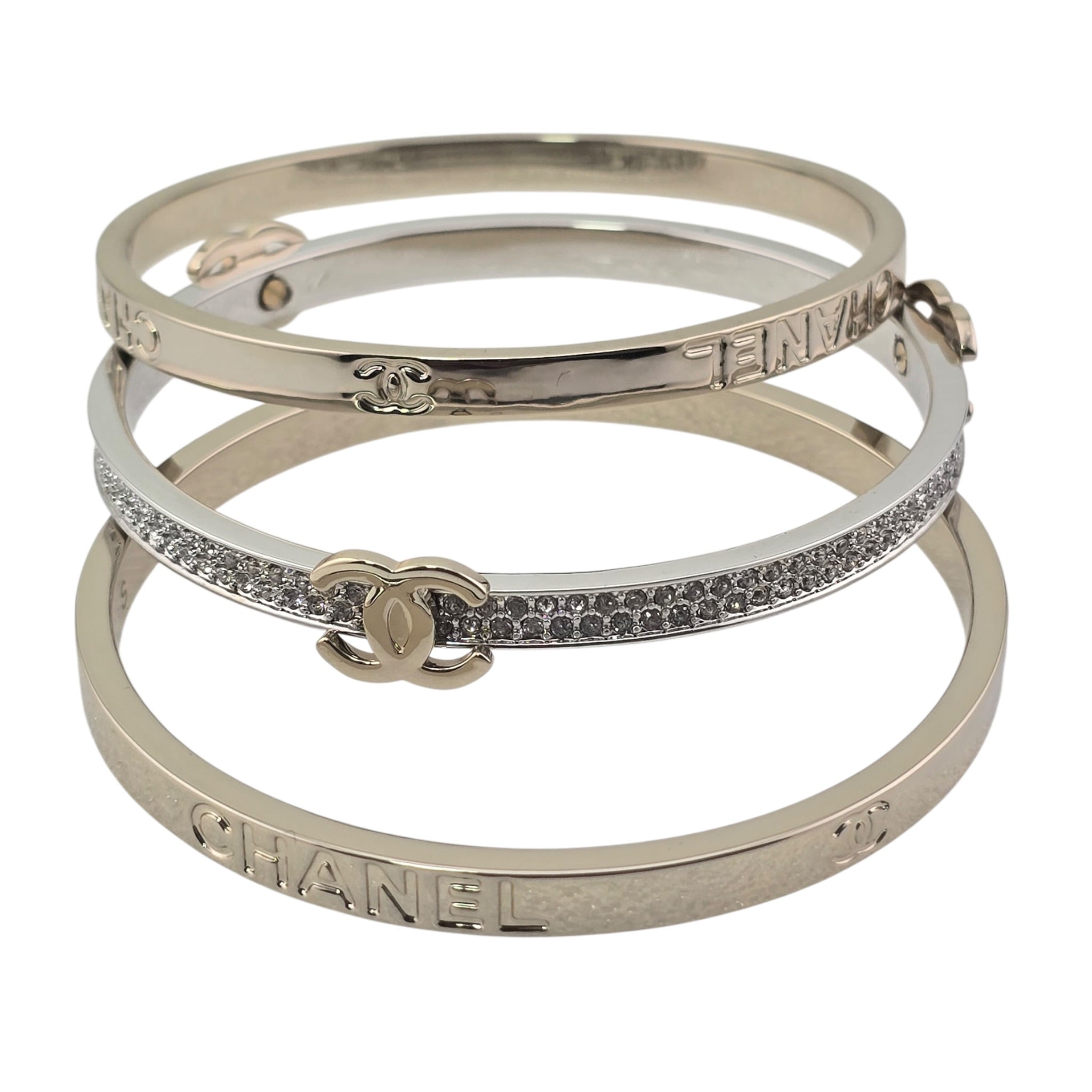 Chanel CC Cuff Bangle Gold Set S 2026 CHANEL