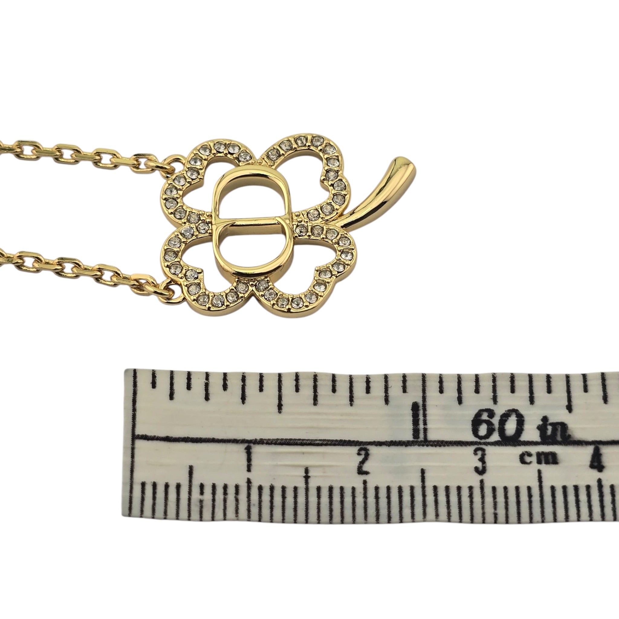 Christian Dior CD Shiny Clover Pendant Necklace DIOR