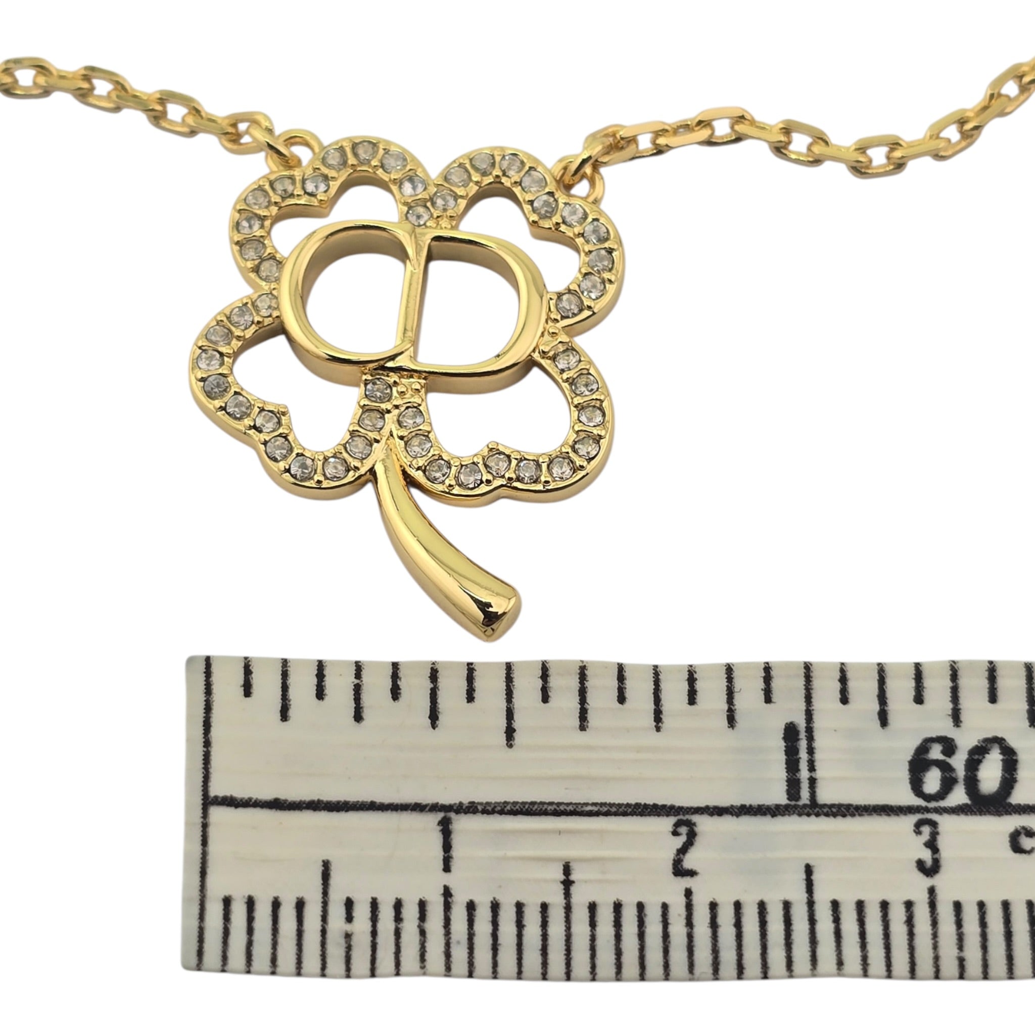 Christian Dior CD Shiny Clover Pendant Necklace DIOR