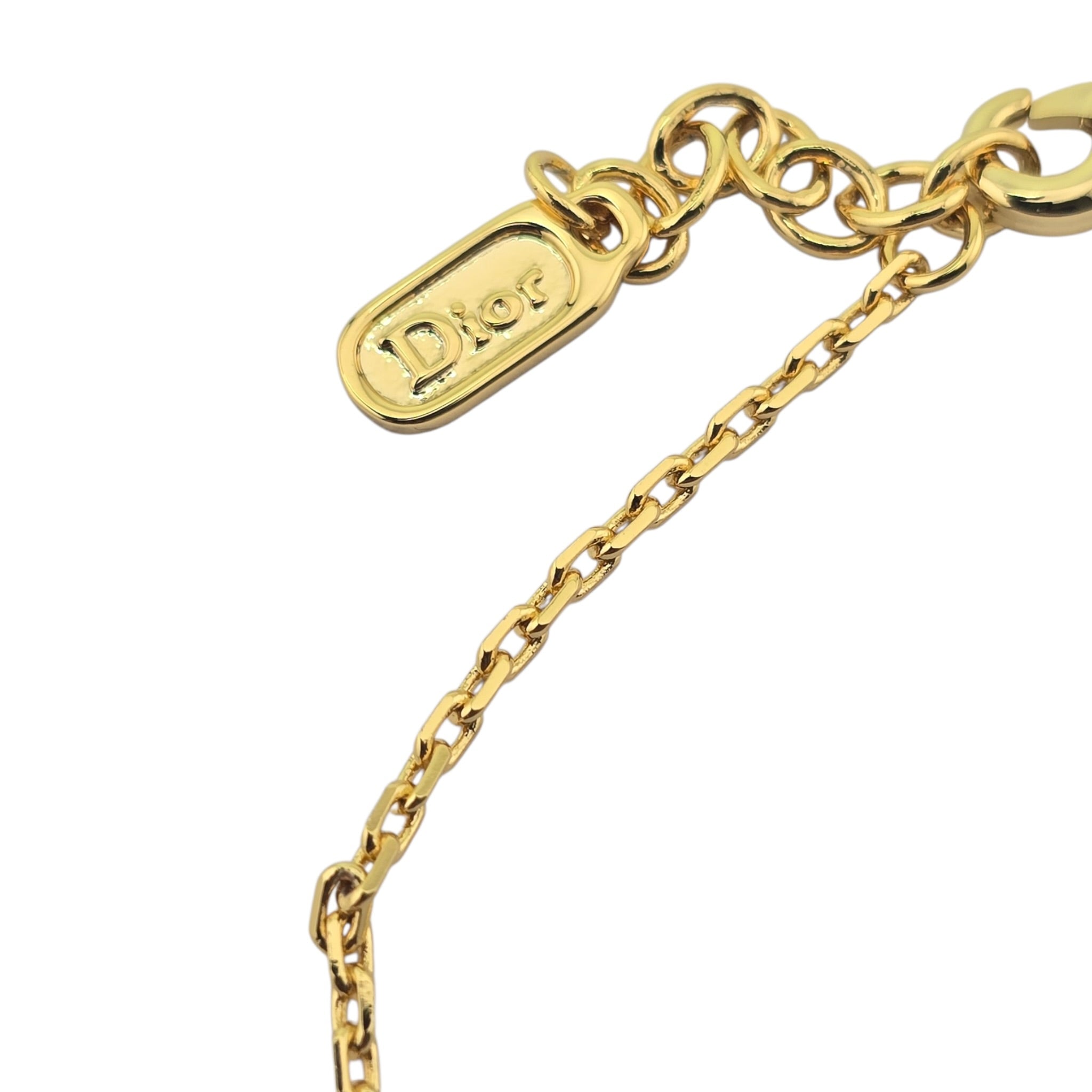 Christian Dior CD Shiny Clover Pendant Bracelet DIOR