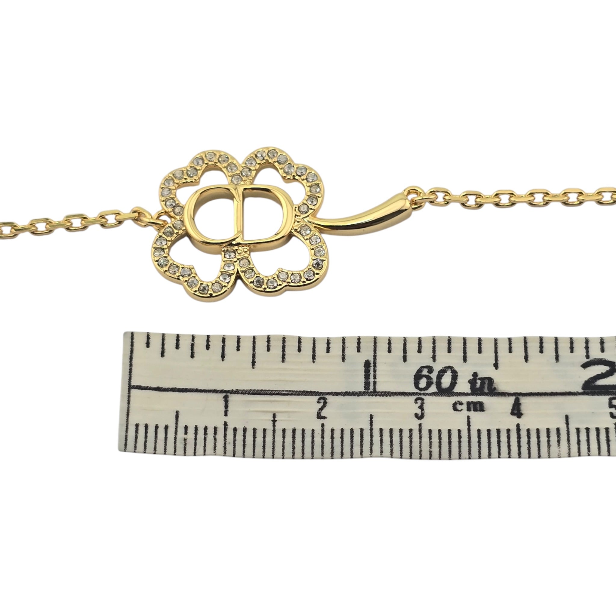 Christian Dior CD Shiny Clover Pendant Bracelet DIOR