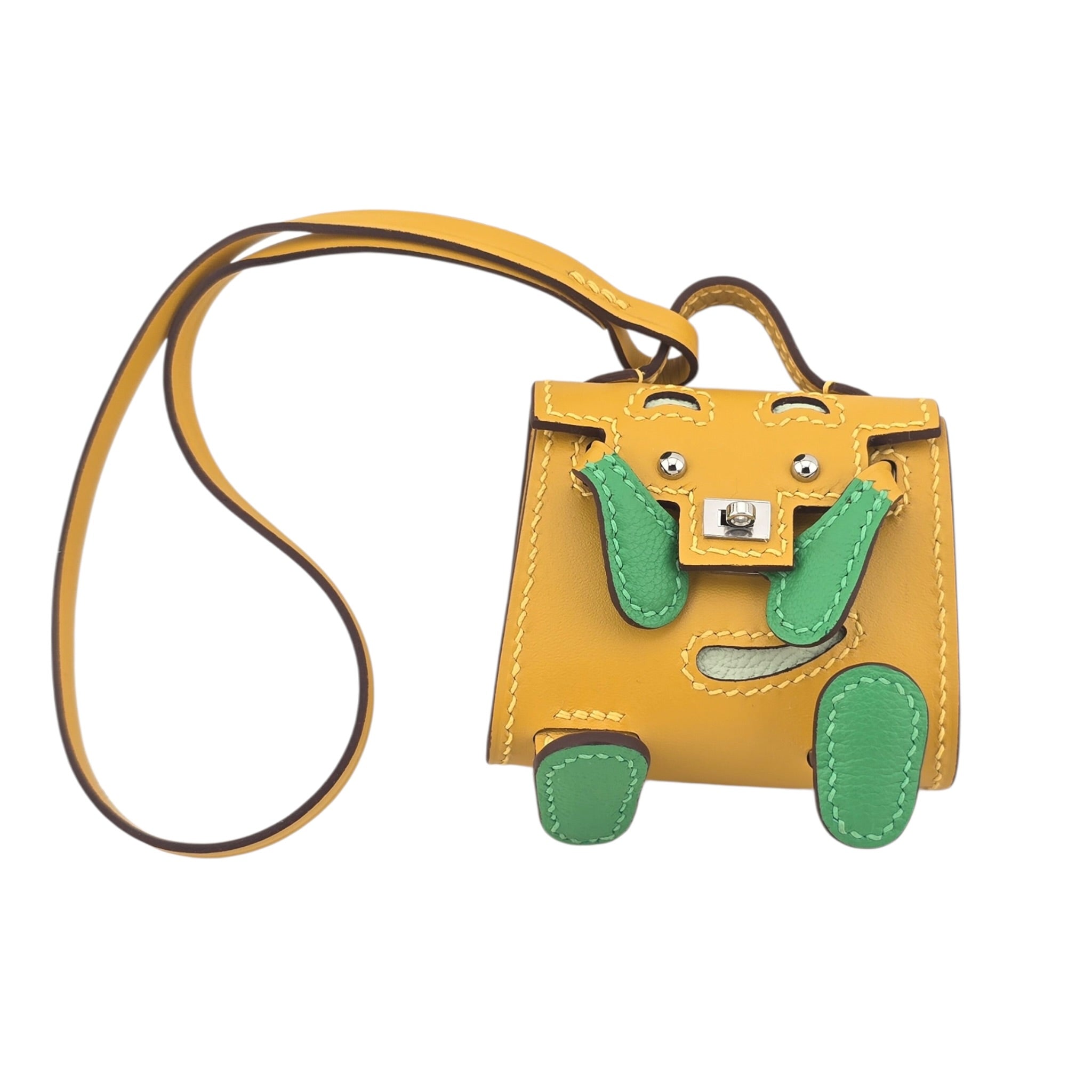 Hermès Quelle Idole Kelly Doll Bag Charm Foin HERMES