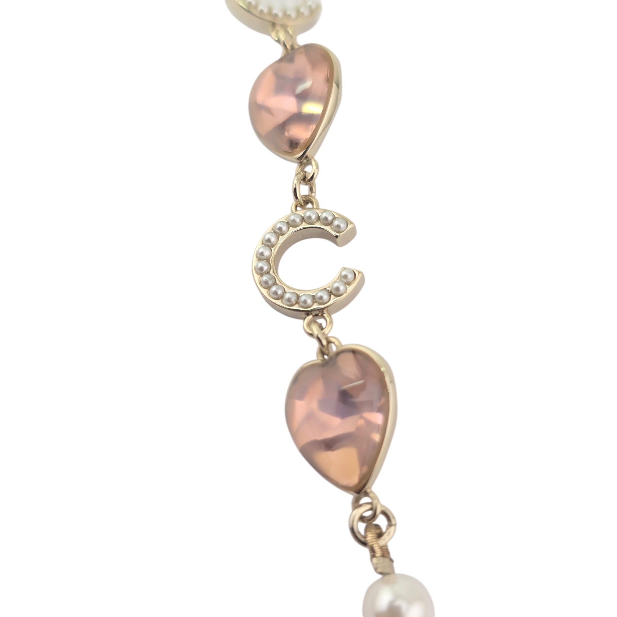 Chanel CC Coco Love Long Pearl Necklace 2022 CHANEL