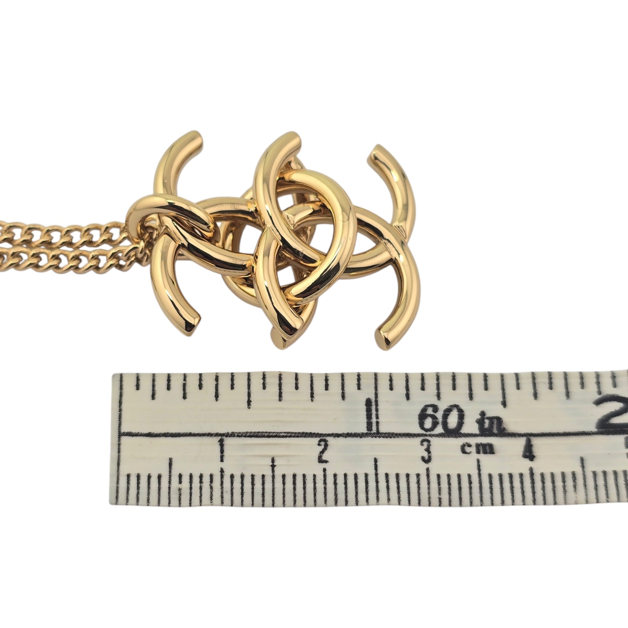 Chanel CC Double Interlock Gold Necklace 2026 CHANEL