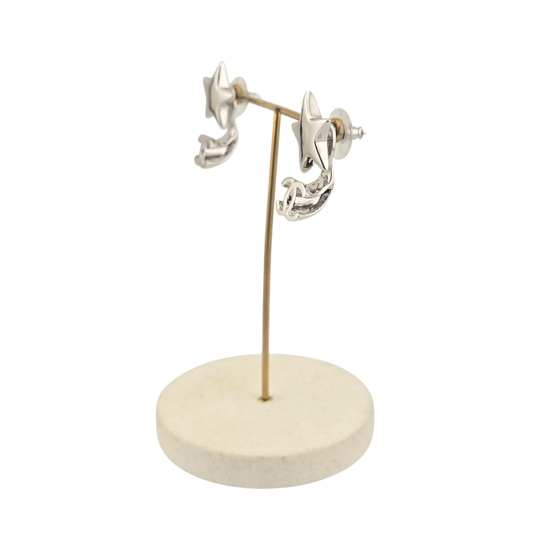 Chanel CC Silver Star Earrings 2026 CHANEL