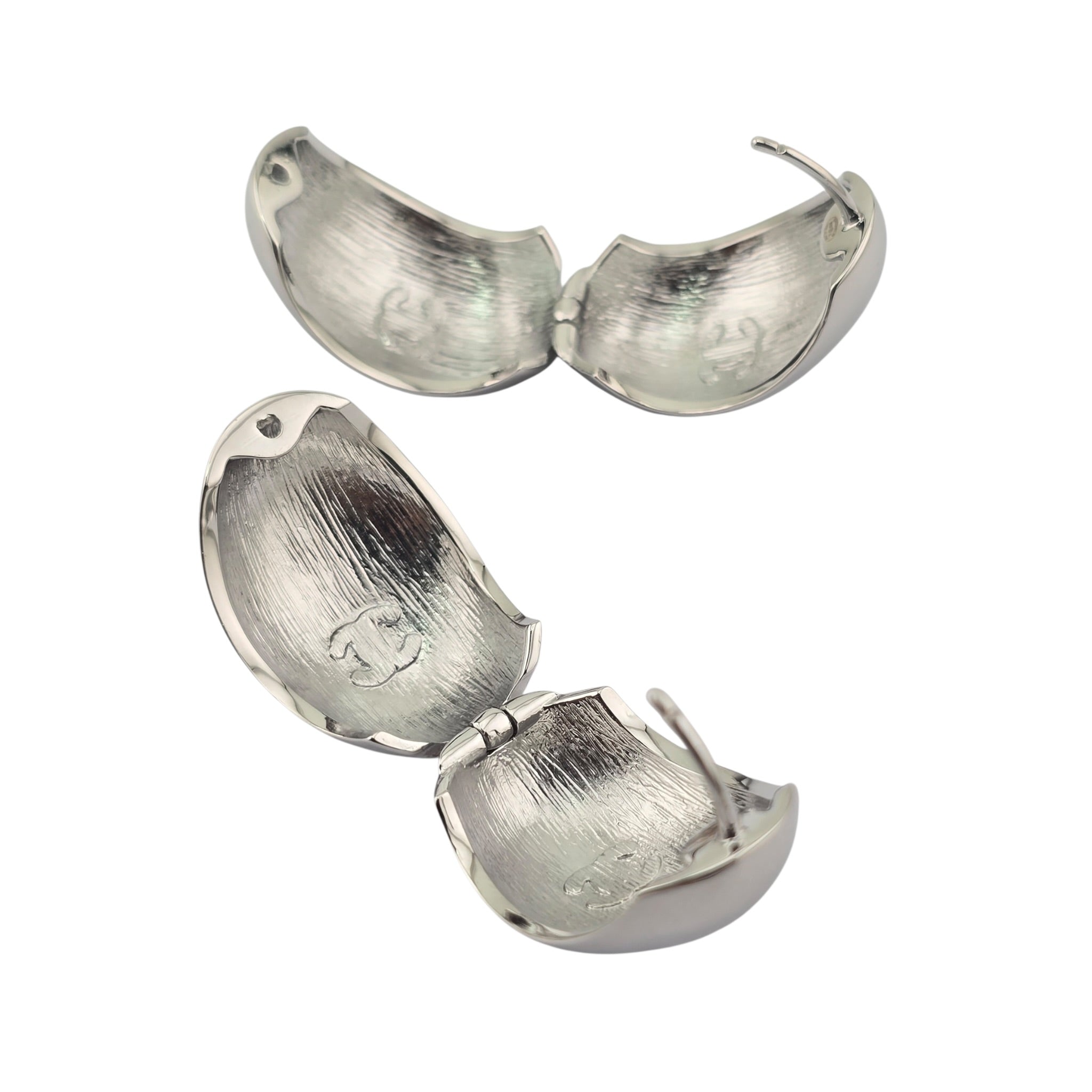 Chanel CC Silver Hoop Earrings SS26 2026 CHANEL