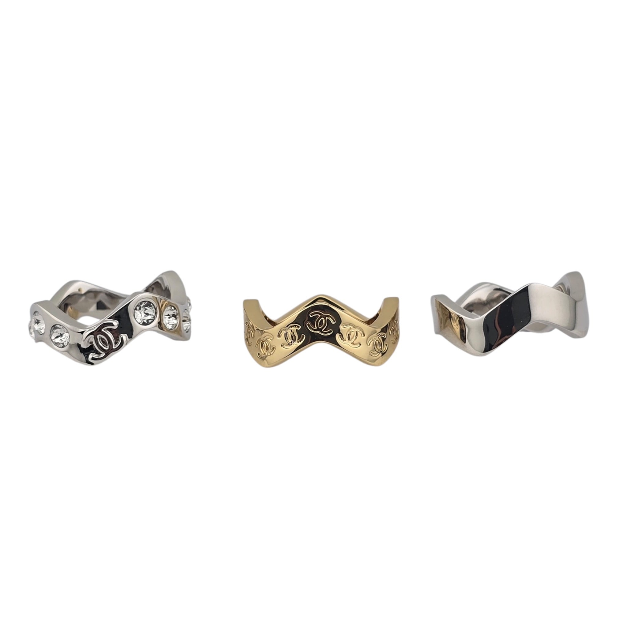 Chanel CC 3 Piece Ring Silver Gold 2026 CHANEL