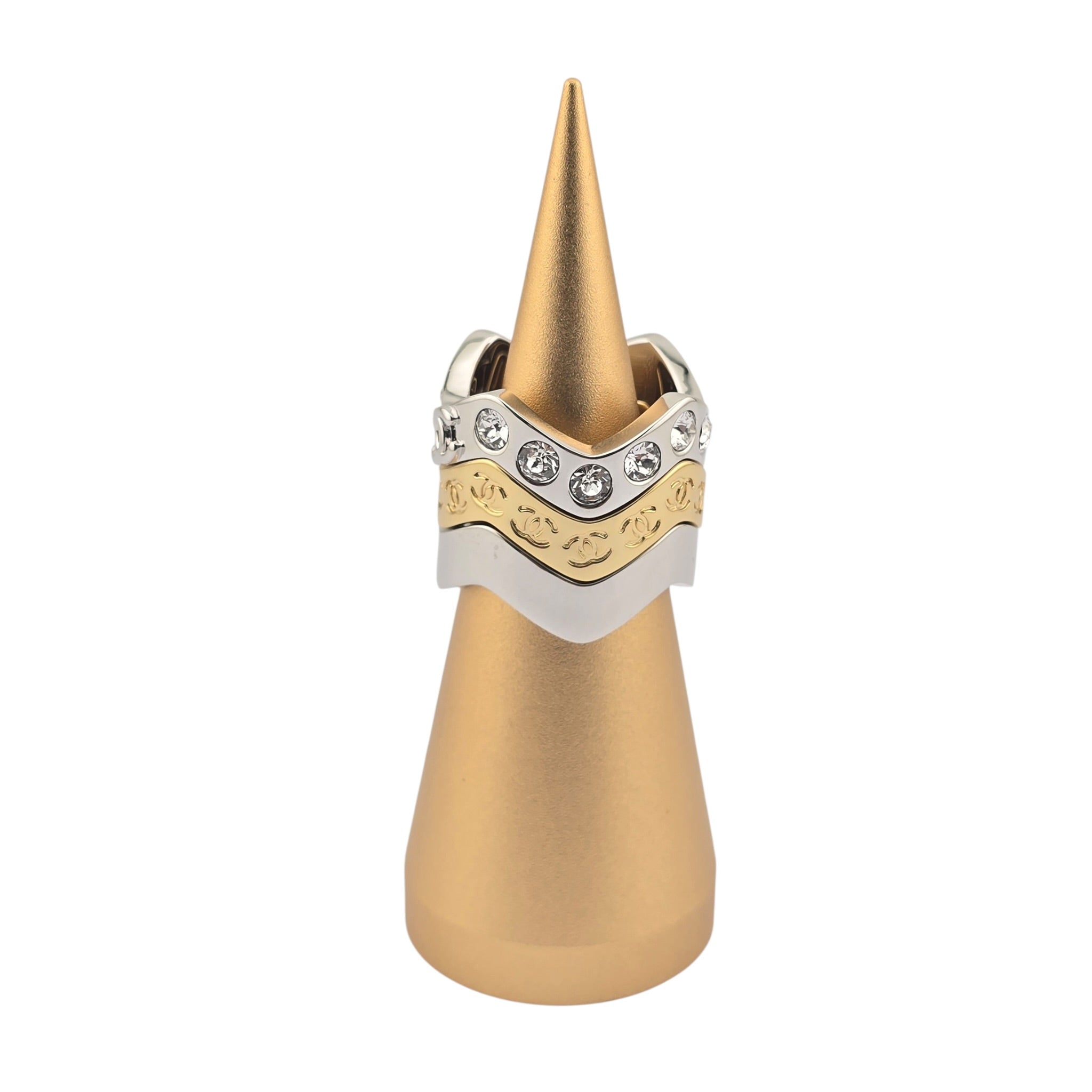 Chanel CC 3 Piece Ring Silver Gold 2026 CHANEL