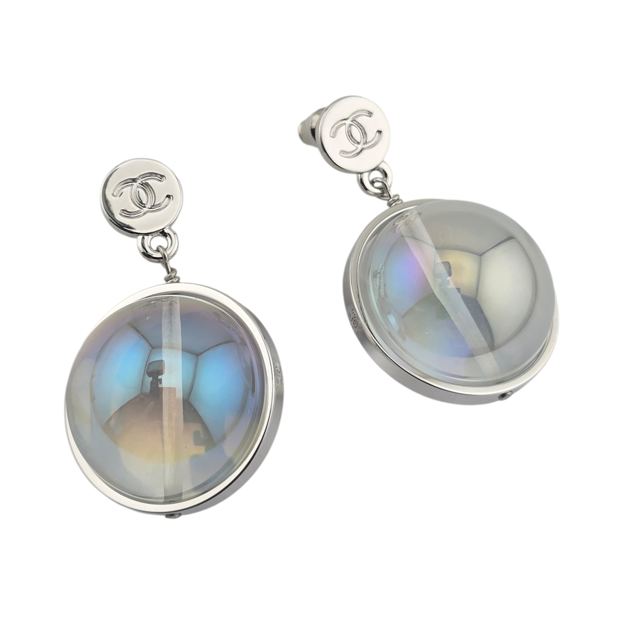 Chanel CC Pendant Clear Earrings SS26 2026 CHANEL