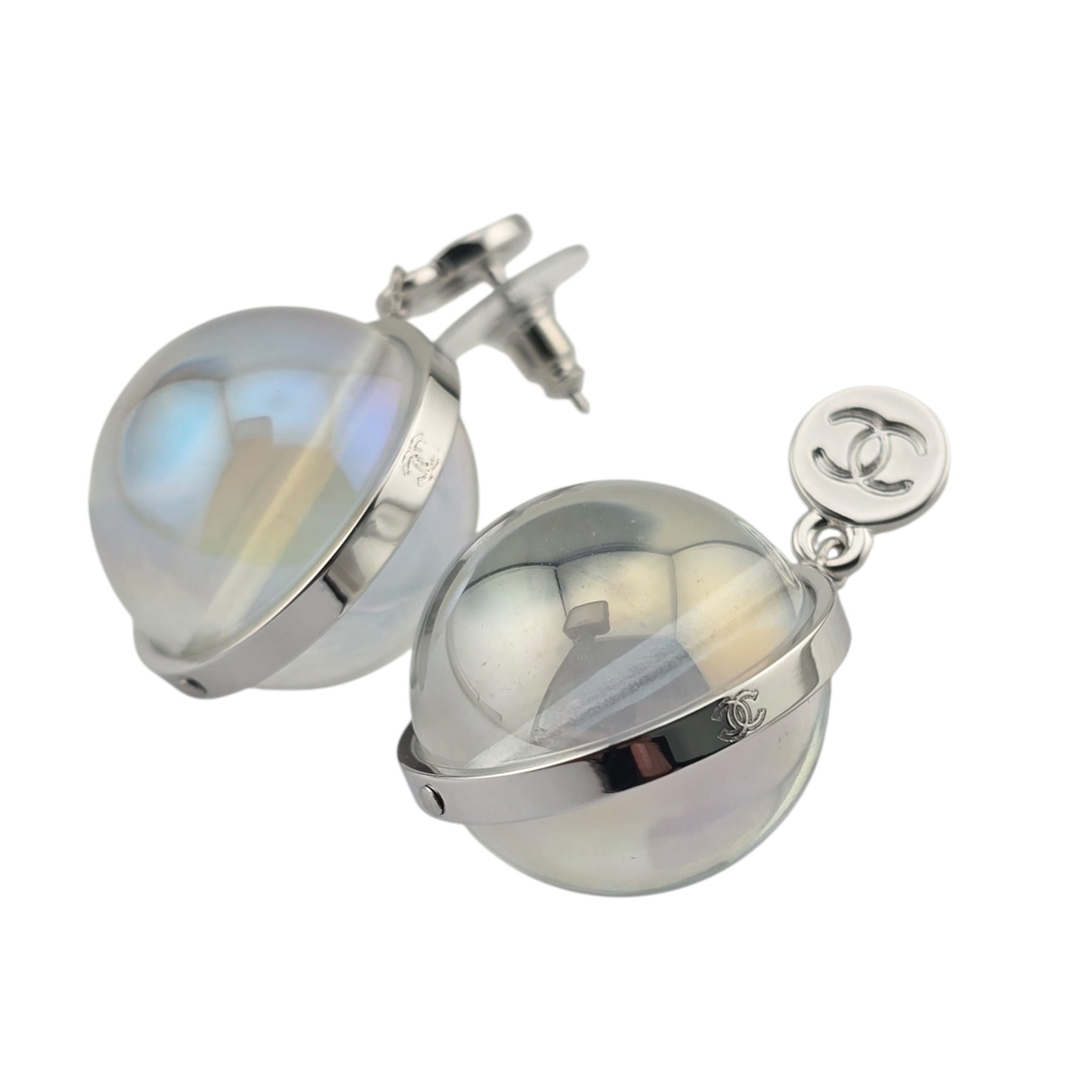 Chanel CC Pendant Clear Earrings SS26 2026 CHANEL