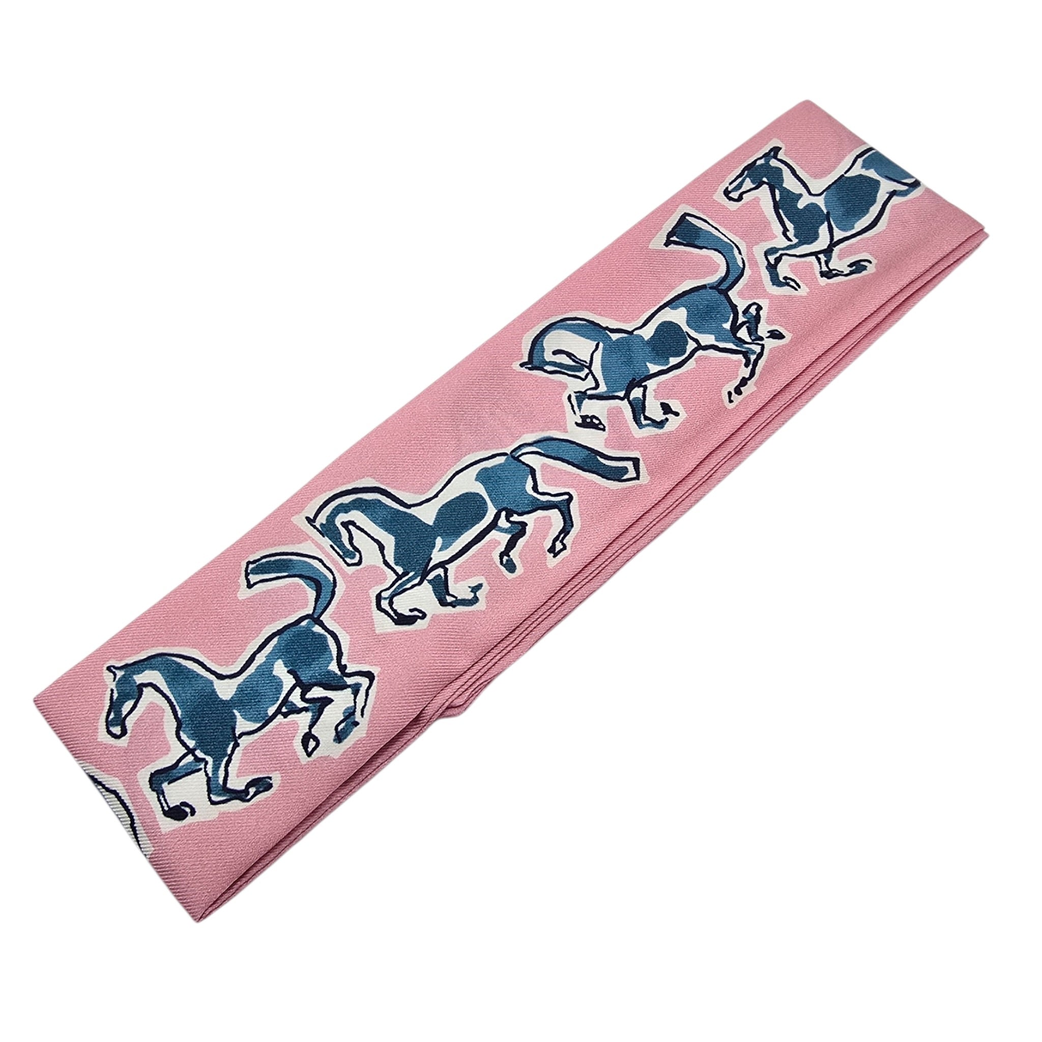 Hermes Silk Twilly Chevaux en Liberté HERMES