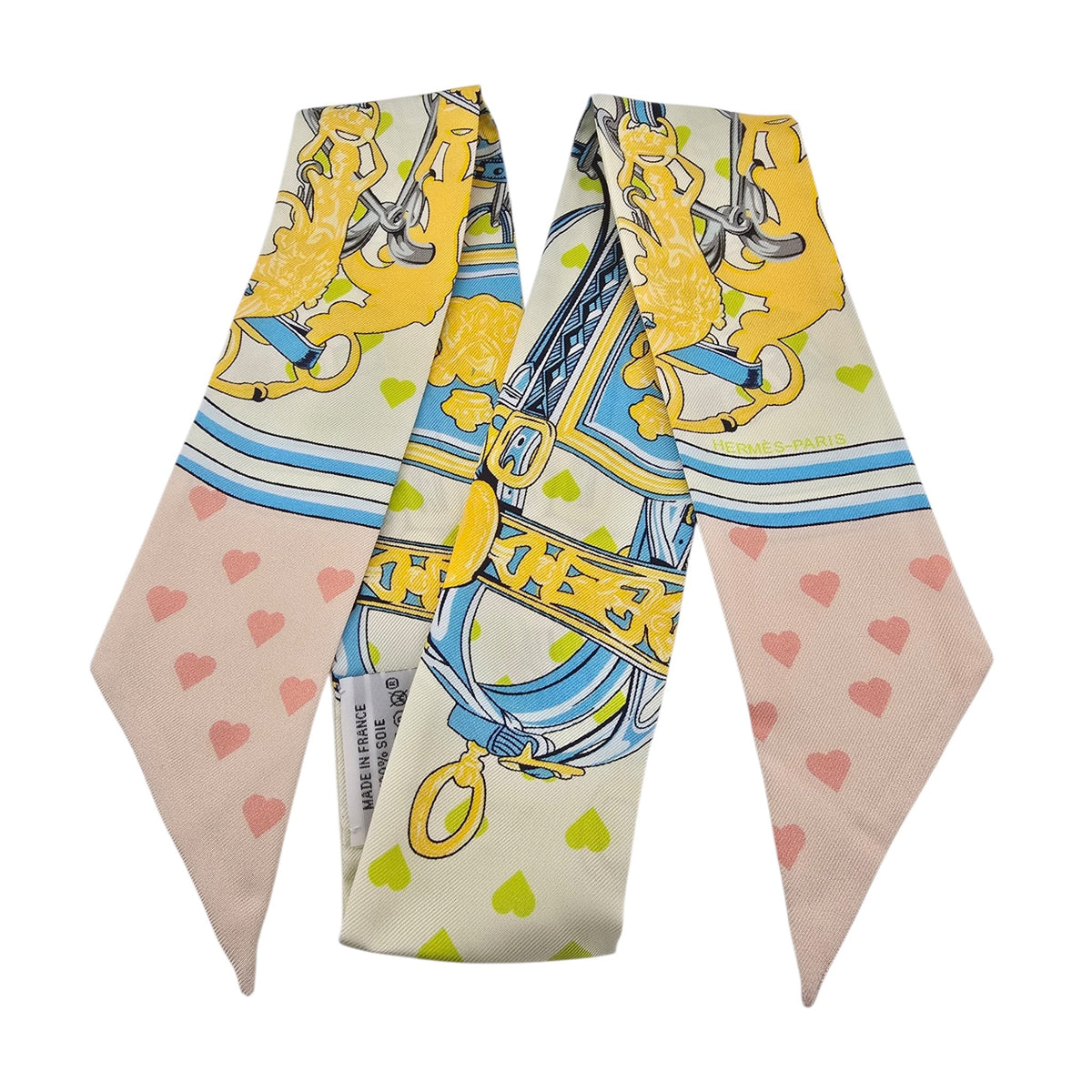 Hermes Silk Twilly Love Heart Brides De Gala HERMES