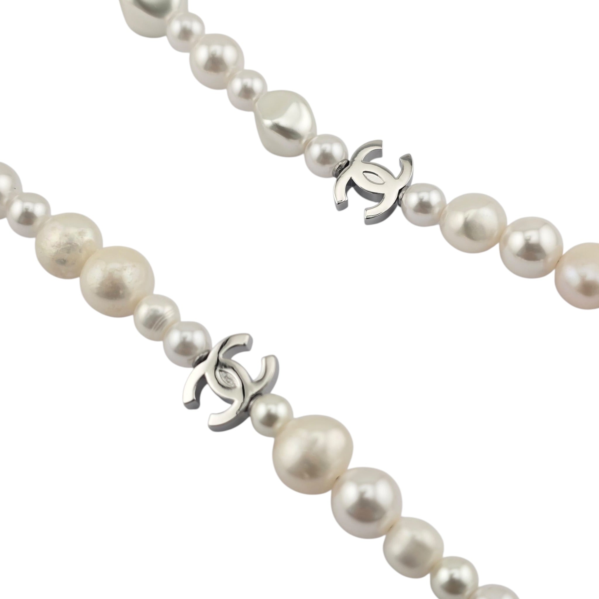 Chanel CC Long Faux Pearl Necklace 2026 CHANEL