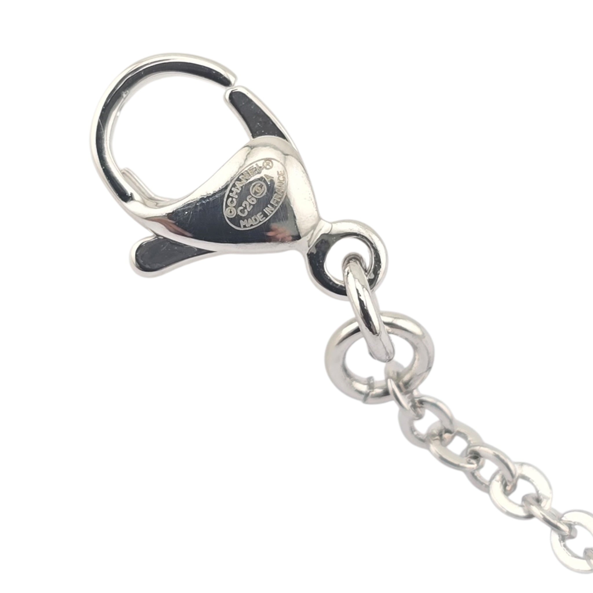 Chanel CC Silver Green Crystal Bracelet 2026 CHANEL