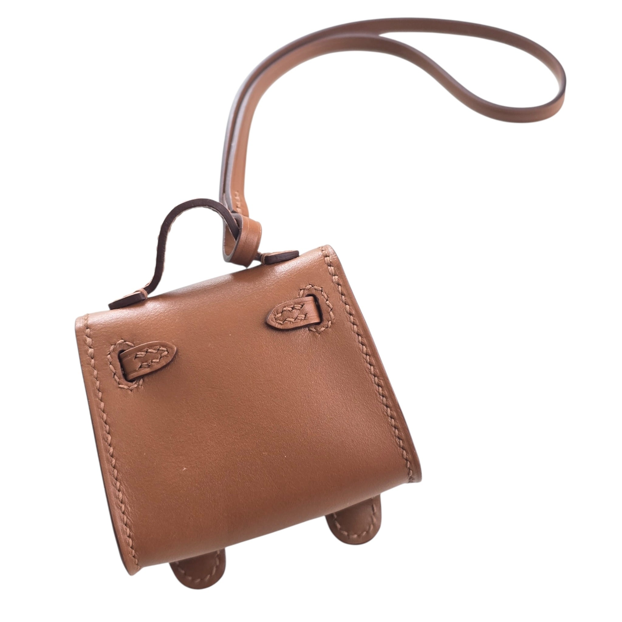 Hermès Quelle Idole Doll Bag Charm Sable Orange Nata and Brique HERMES