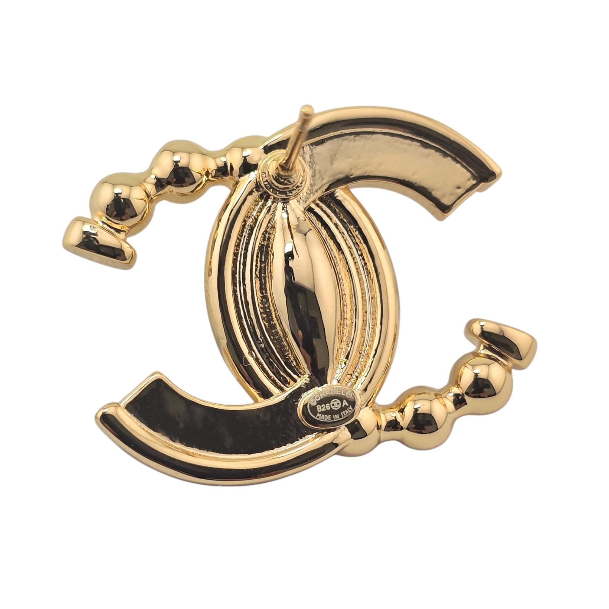 Chanel CC Gold Stud Multicoloured Crystal Earrings 2026 CHANEL